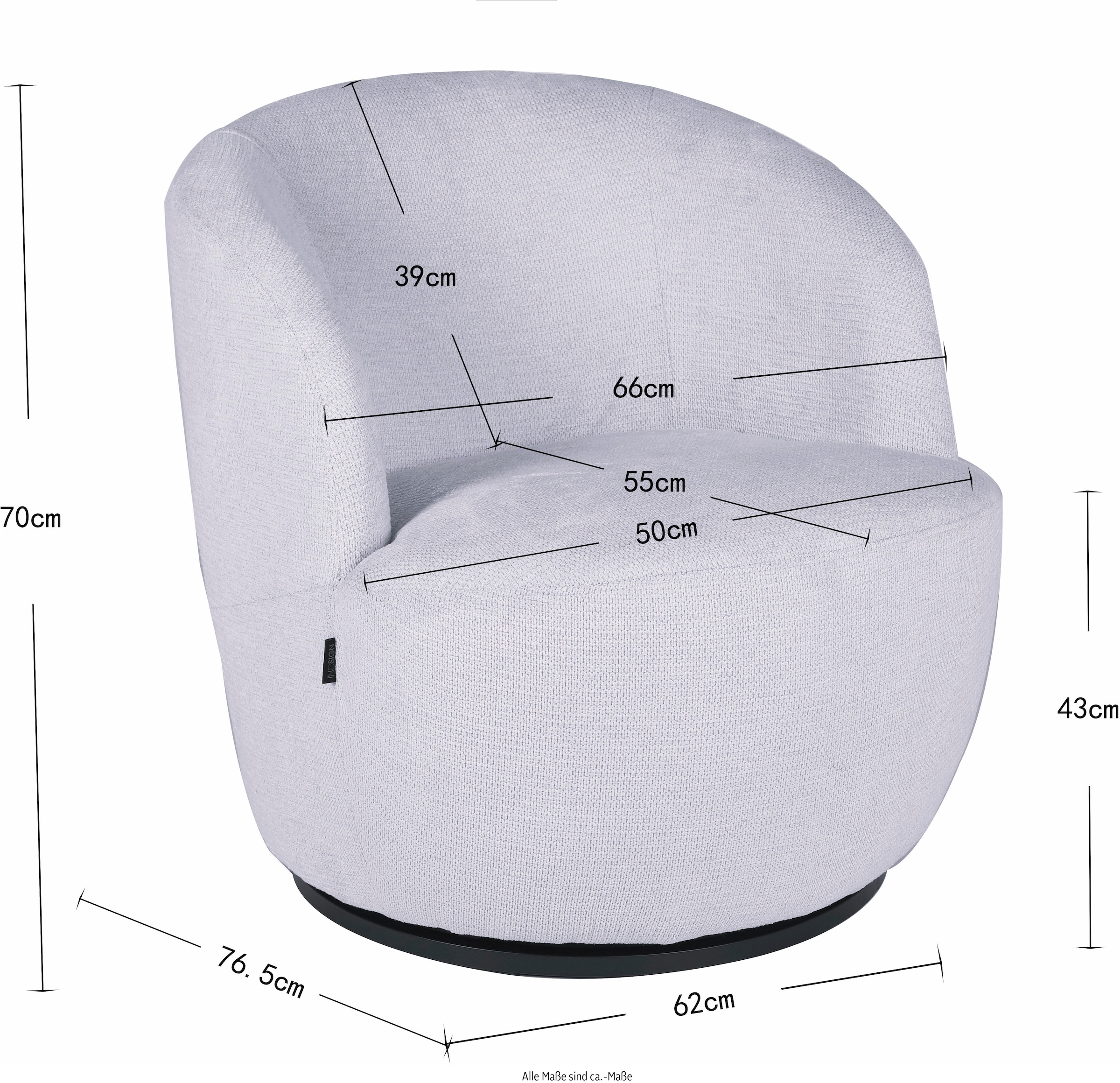 INOSIGN Drehsessel »FRAZEE«, Lese-Sessel, TV-Sessel, Loungesessel