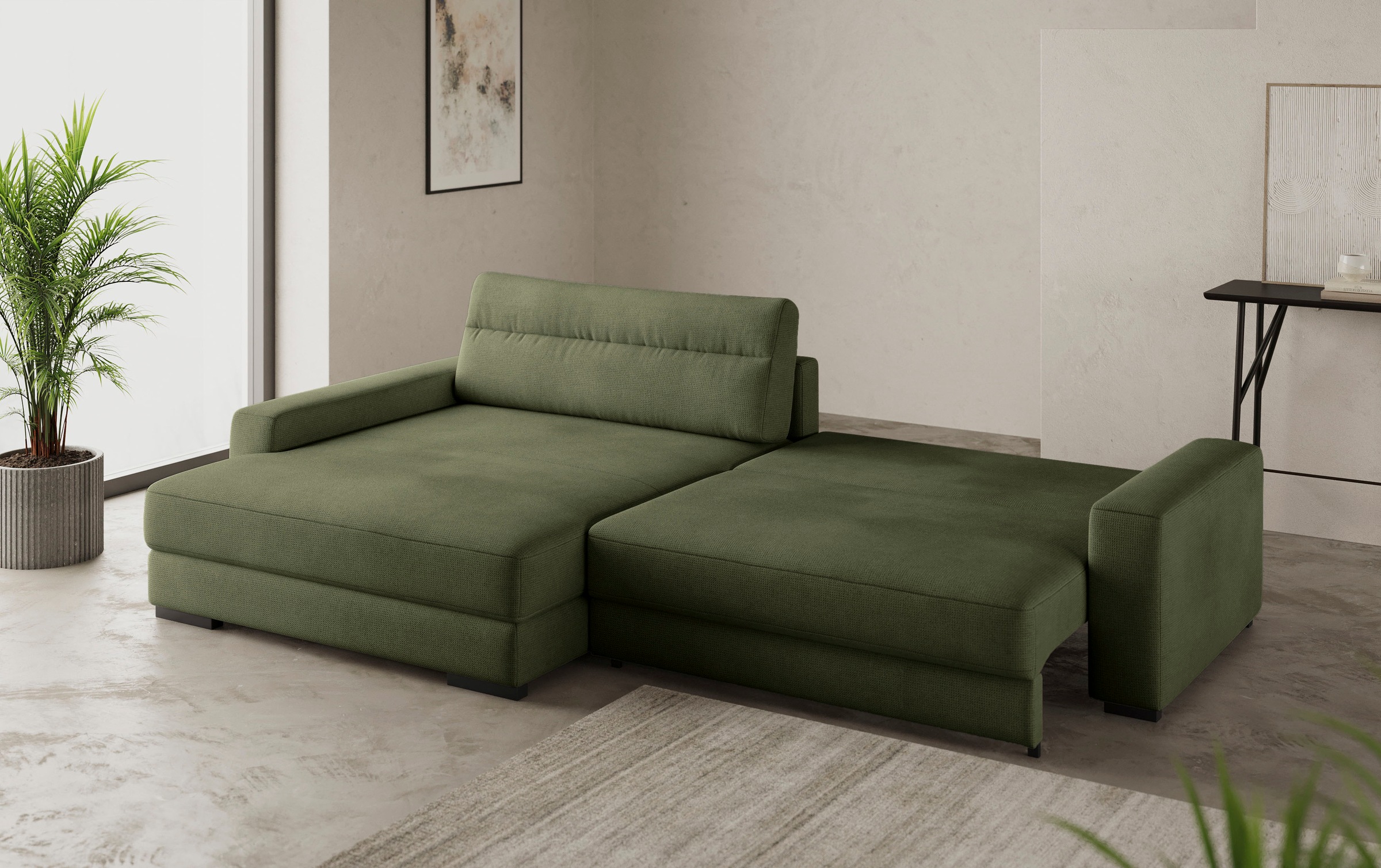 Mr. Couch Ecksofa »Marcello DuraFlex L-Form«, EasyBett, Bettkasten, Kaltschaumpolsterung, bis 140 kg belastbar