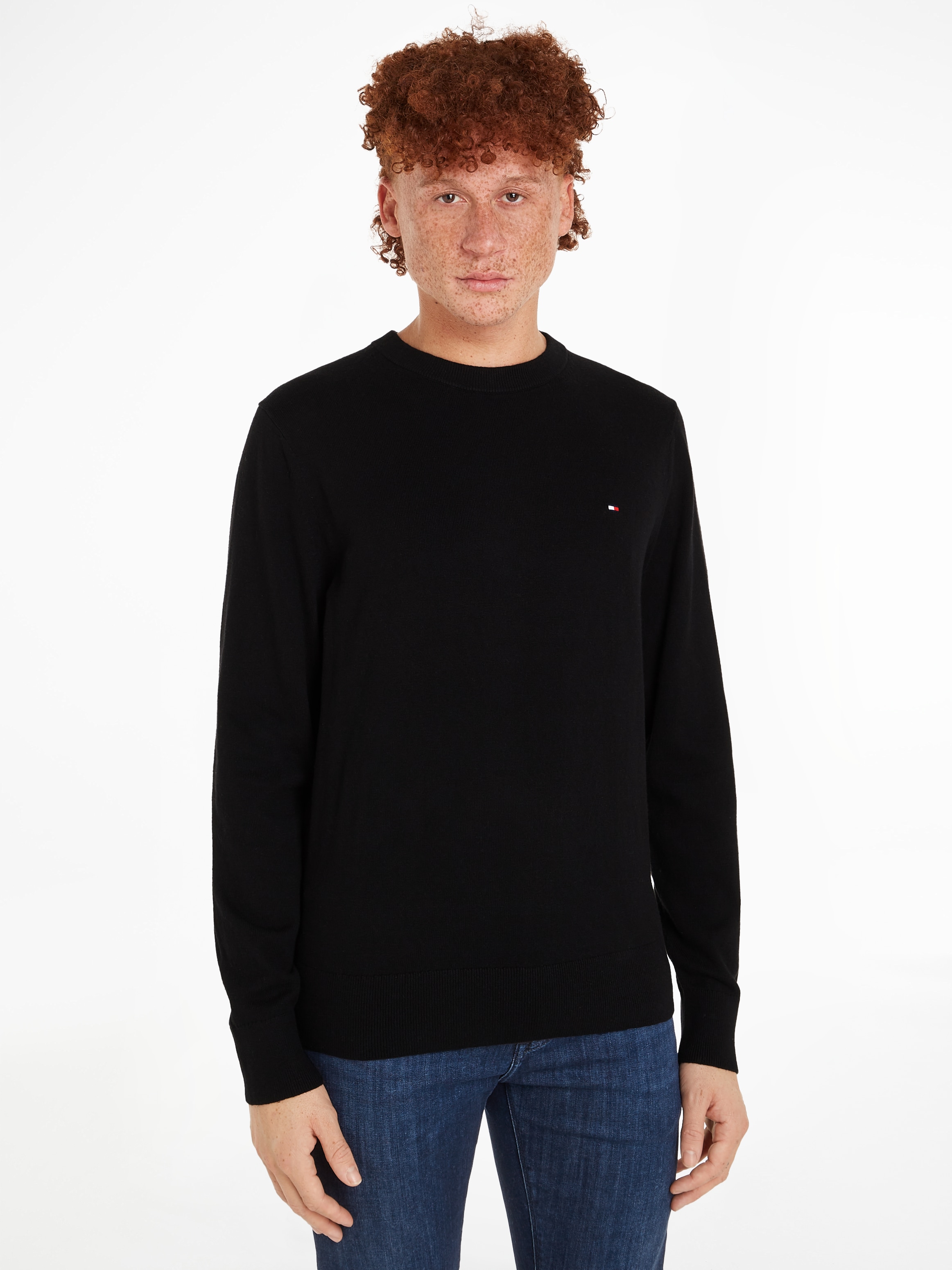 Tommy Hilfiger Rundhalspullover "PIMA ORG CTN CASHMERE CREW NECK" günstig online kaufen