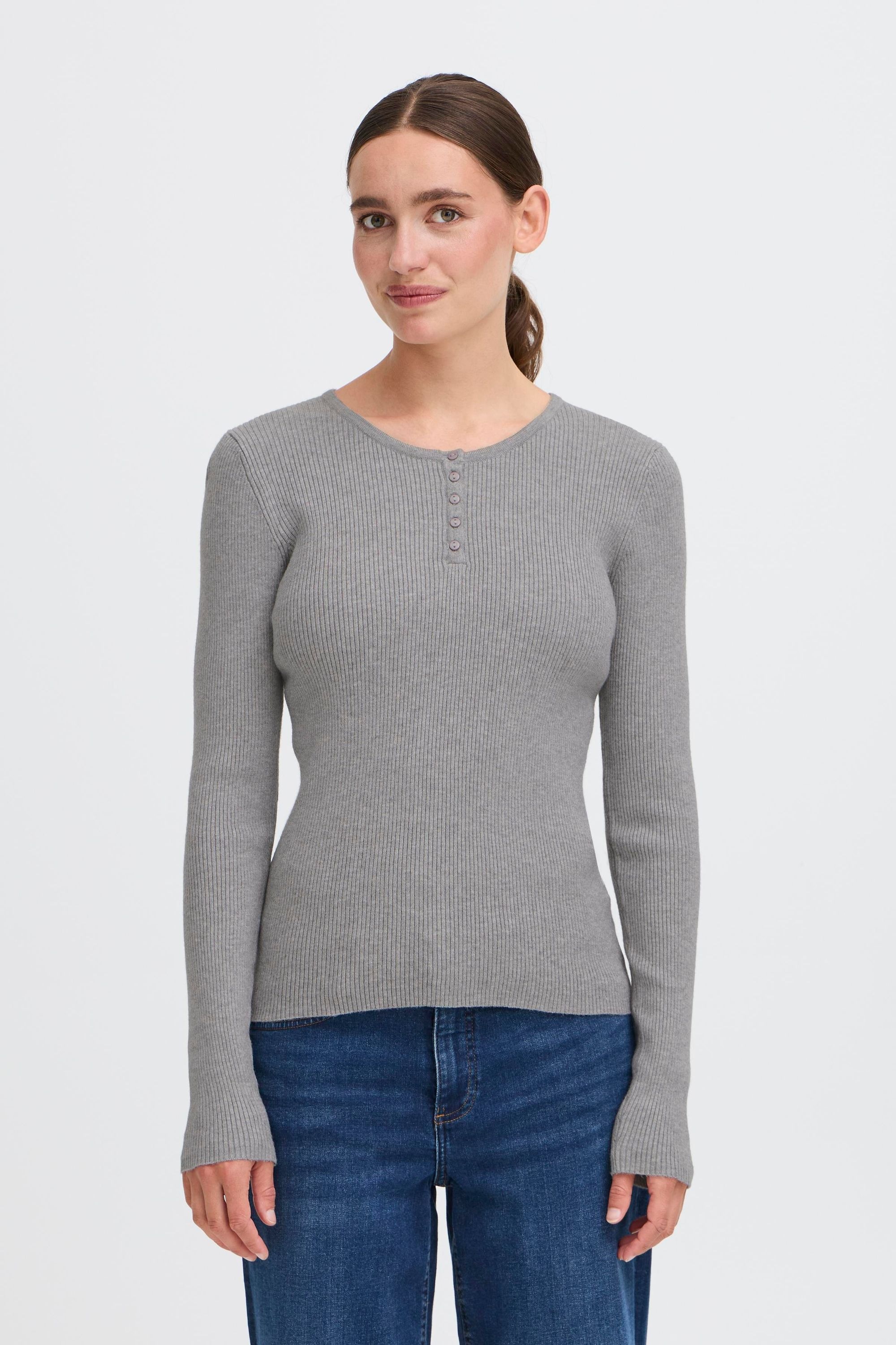 OXMO Oxisolray LS Sweatshirt Grey Melange Size XL 2