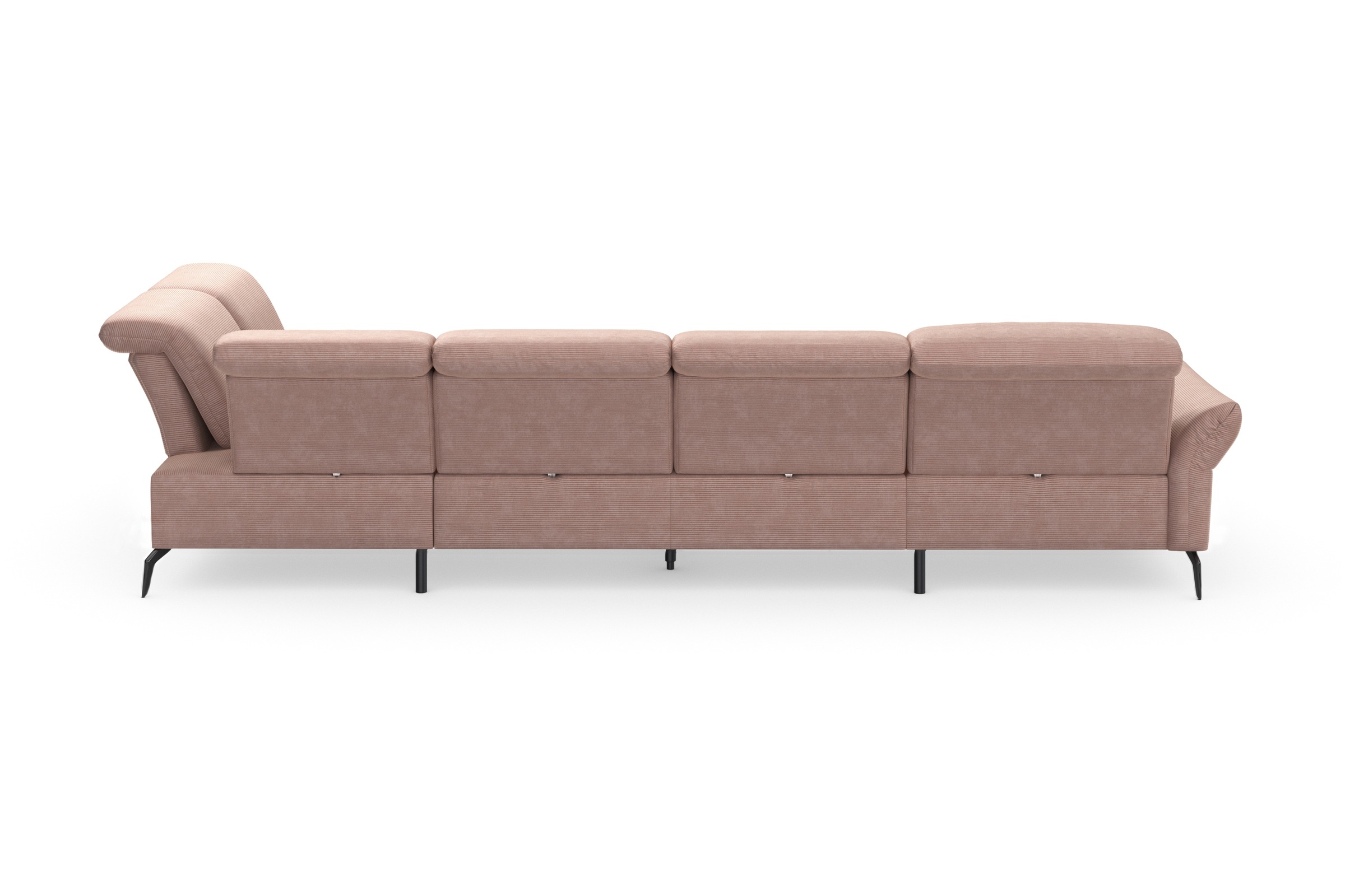 INOSIGN Wohnlandschaft »Coco U-Form«, Sitztiefen-, Arm- und Kopfteilverstellung, Cord-Bezug, Fußhöhe 15 cm