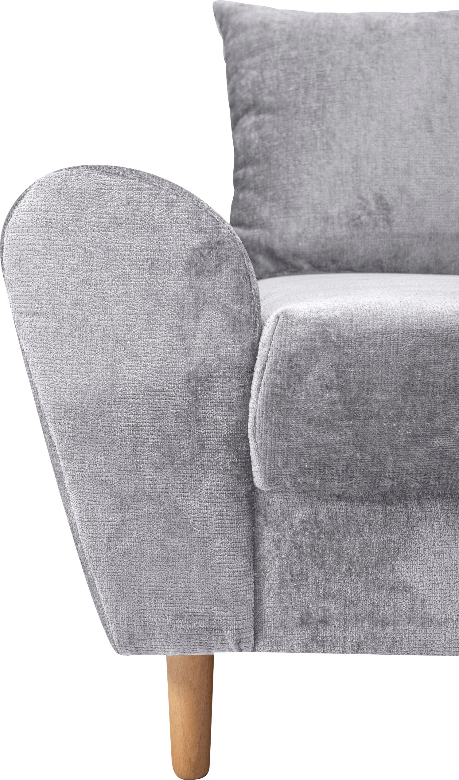 COLLECTION AB Ecksofa »Reims L-Form«, Ottomane beidseitig montierbar, inkl. Bettfunktion und Hocker