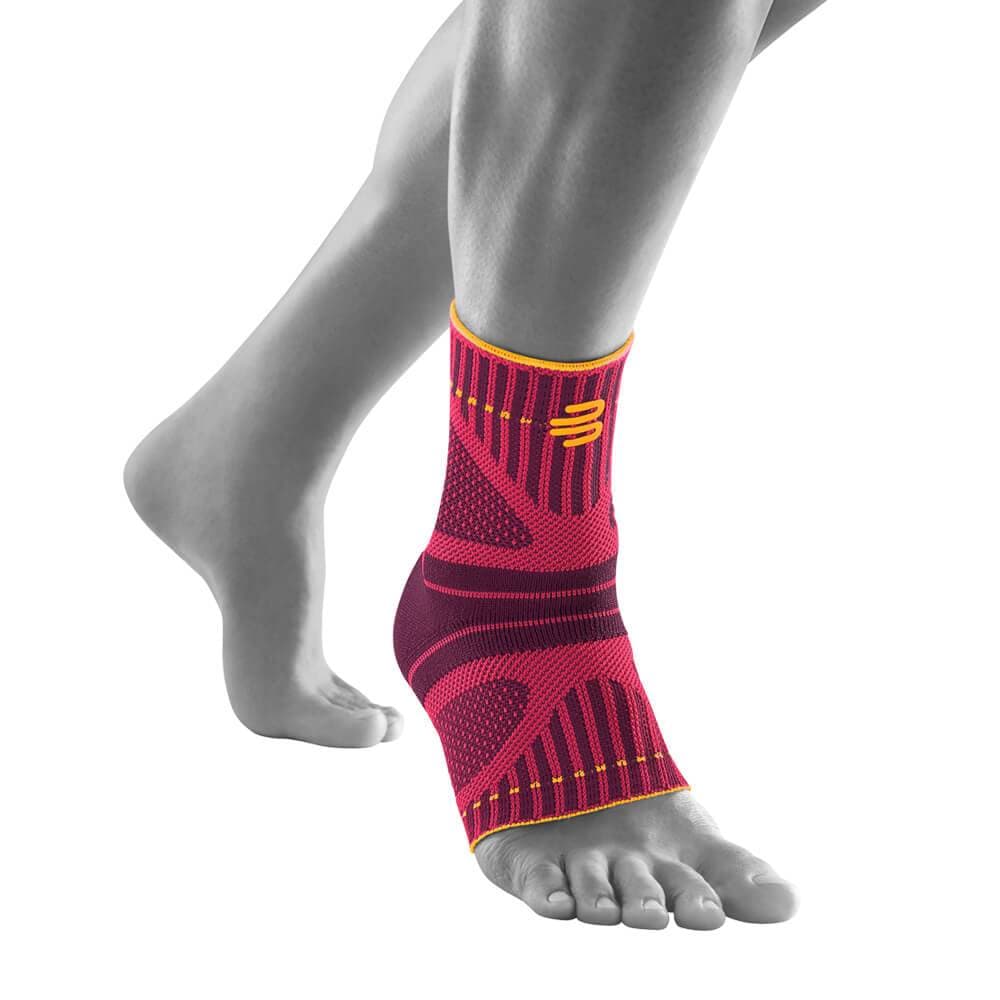 BAUERFEIND Herren Sprunggelenkbandage "Ankle Support DYNAMIC", Gr. XXL, pink, Obermaterial: 57% Baumwolle, 41% Polyester, 2% Elasthan, Bandagen