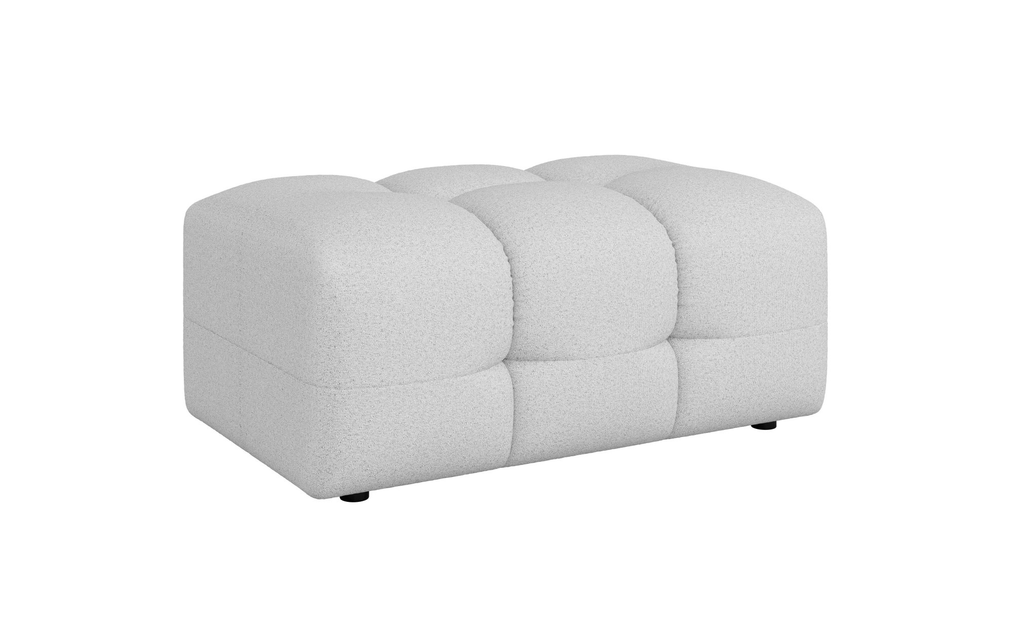 INOSIGN Polsterhocker »Manilla, trendige Steppung, passend zur Serie, B/T/H 100/68/45 cm«, mit Wellenunterfederung, in verschiedenen Materialien und Farben