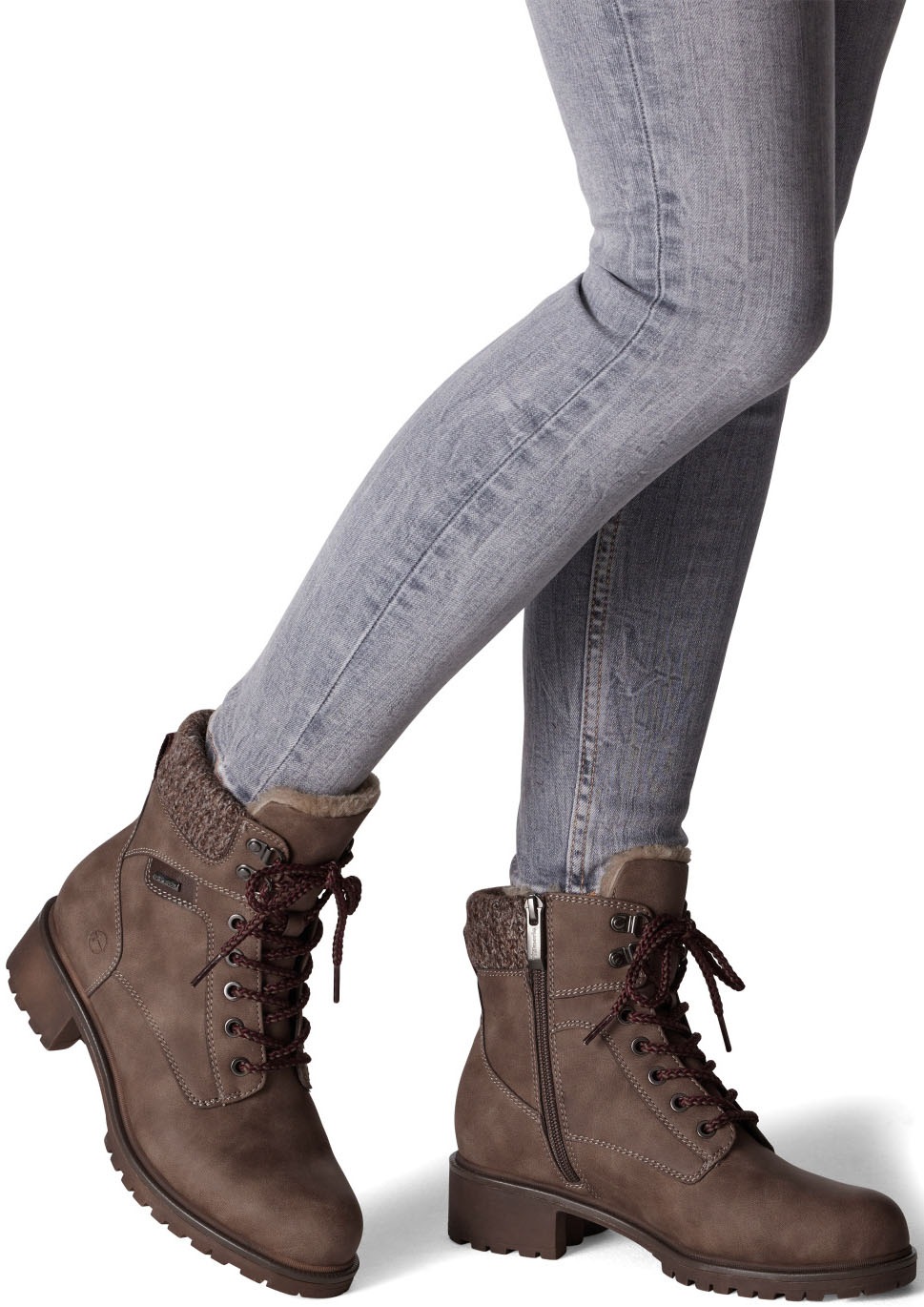 Thumbnail - Tamaris Winterboots, Blockabsatz, Schnürboots, Winterstiefelette mit Duo Tex-Ausstattung