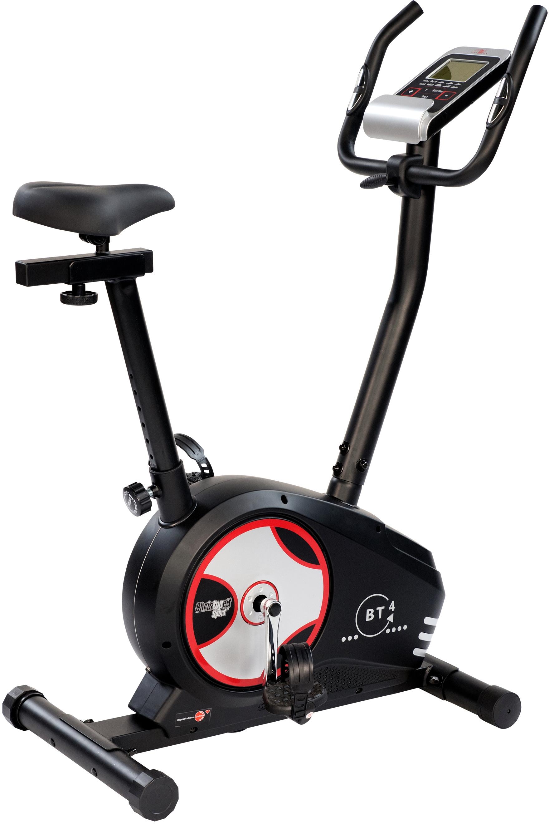 Ergometer "BT 4", ohne Unterlegmatte, schwarz, CHRISTOPEIT SPORT, Heimtrainer, 120 kg max. Benutzergewicht, Fahrrad, 24 Widerstandsstufen