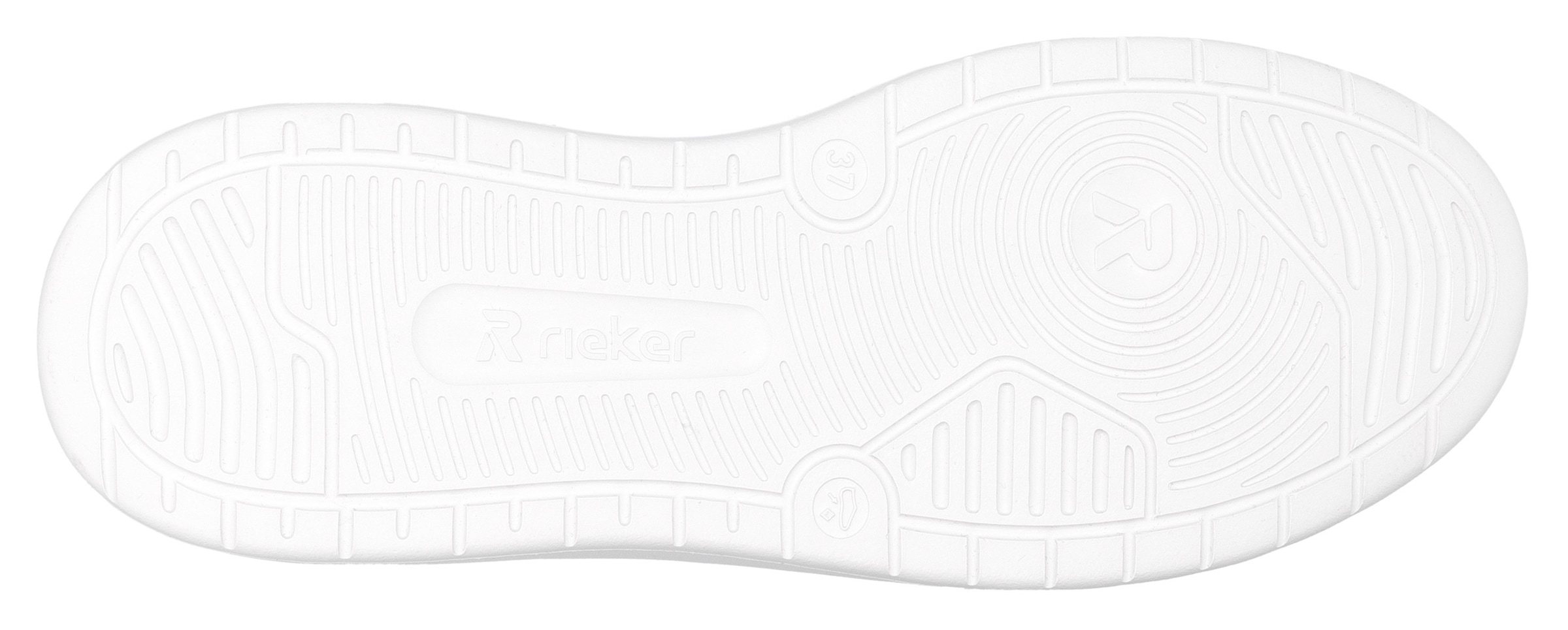 RIEKER Sport Plateausneaker, Schnürschuh, Halbschuh, Freizeitschuh, Metallic-Akzent an der Ferse