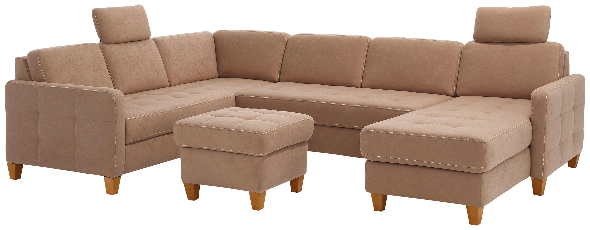 Home affaire Wohnlandschaft »Earl U-Form« wahlweise auch mit Bettfunktion oder Bettfunktion mit Bettkasten