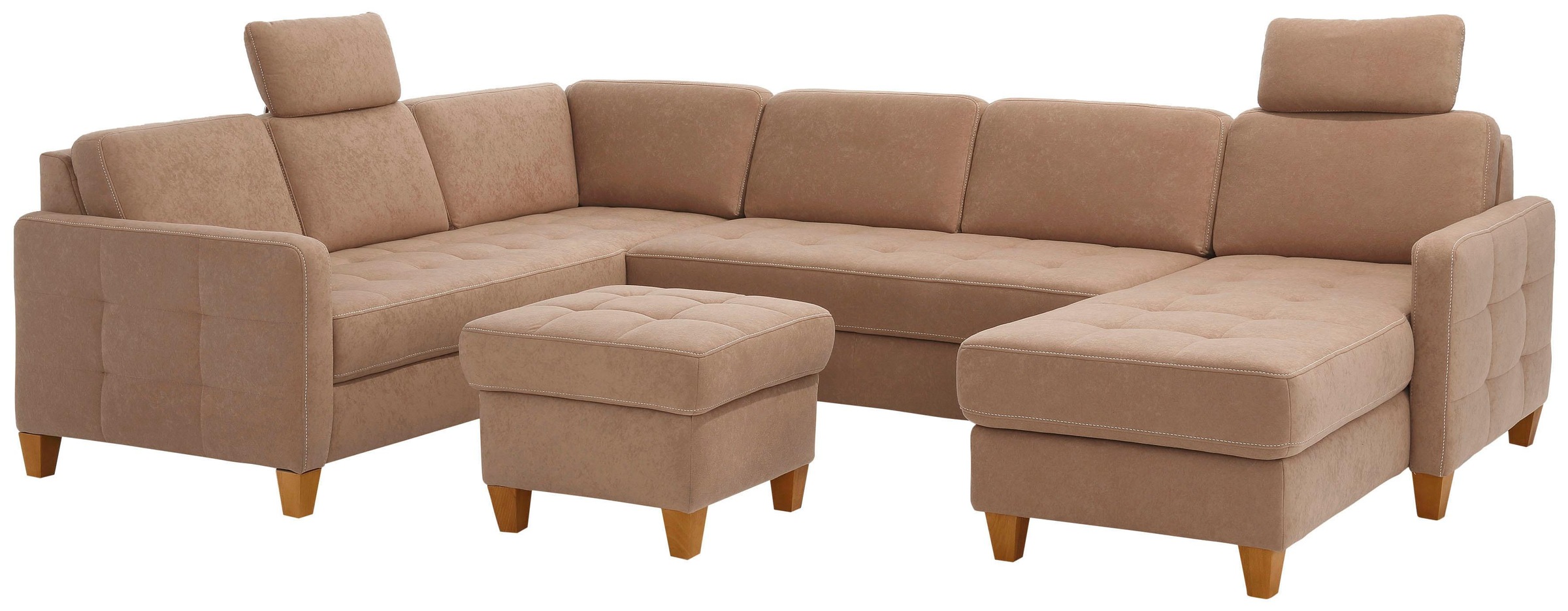 Home affaire Wohnlandschaft "Earl U-Form" wahlweise auch mit Bettfunktion o günstig online kaufen