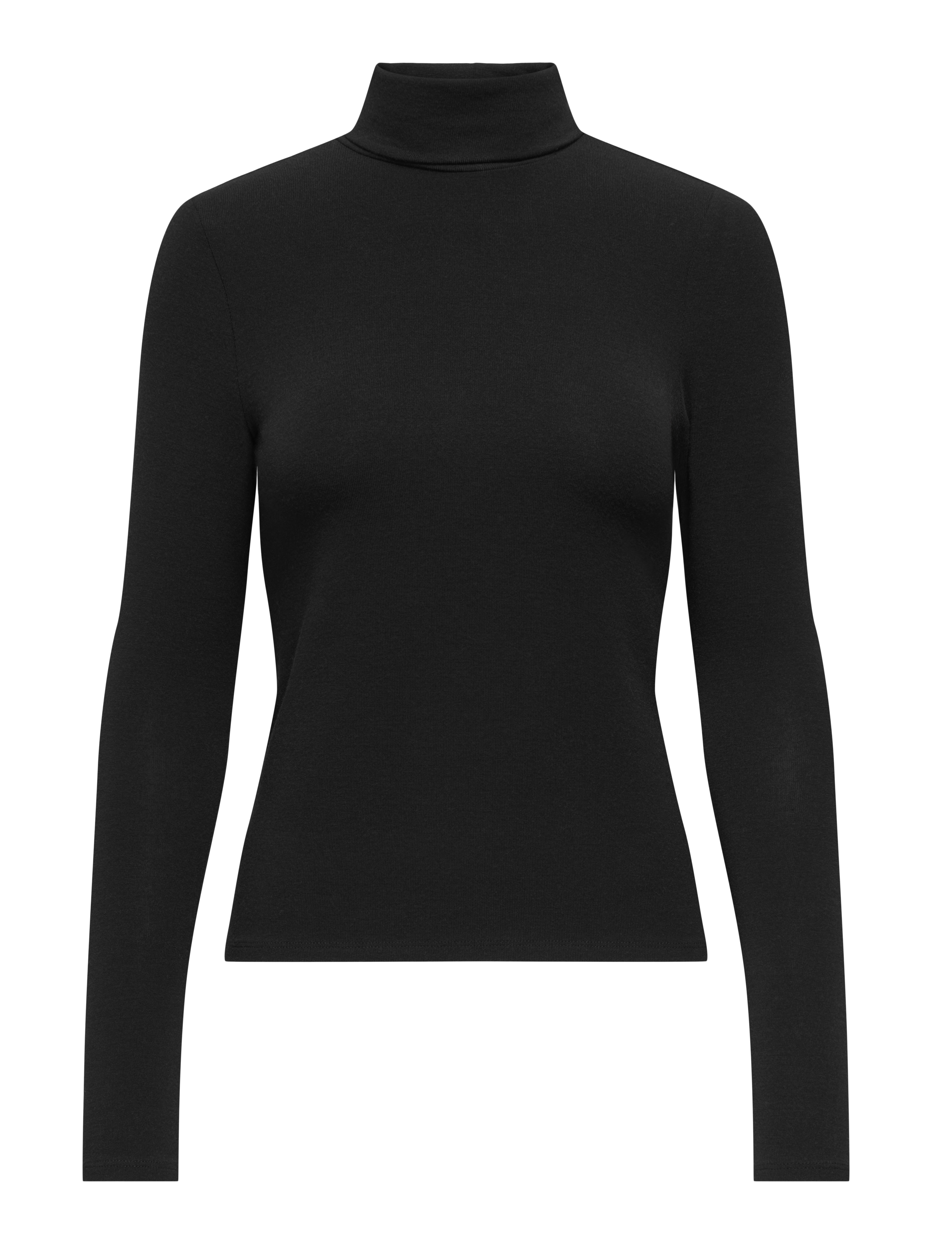 Only Rollkragenshirt "Onlglamour L/S Roll-Neck Top Jrs Noos" Materialmix, Slim Fit