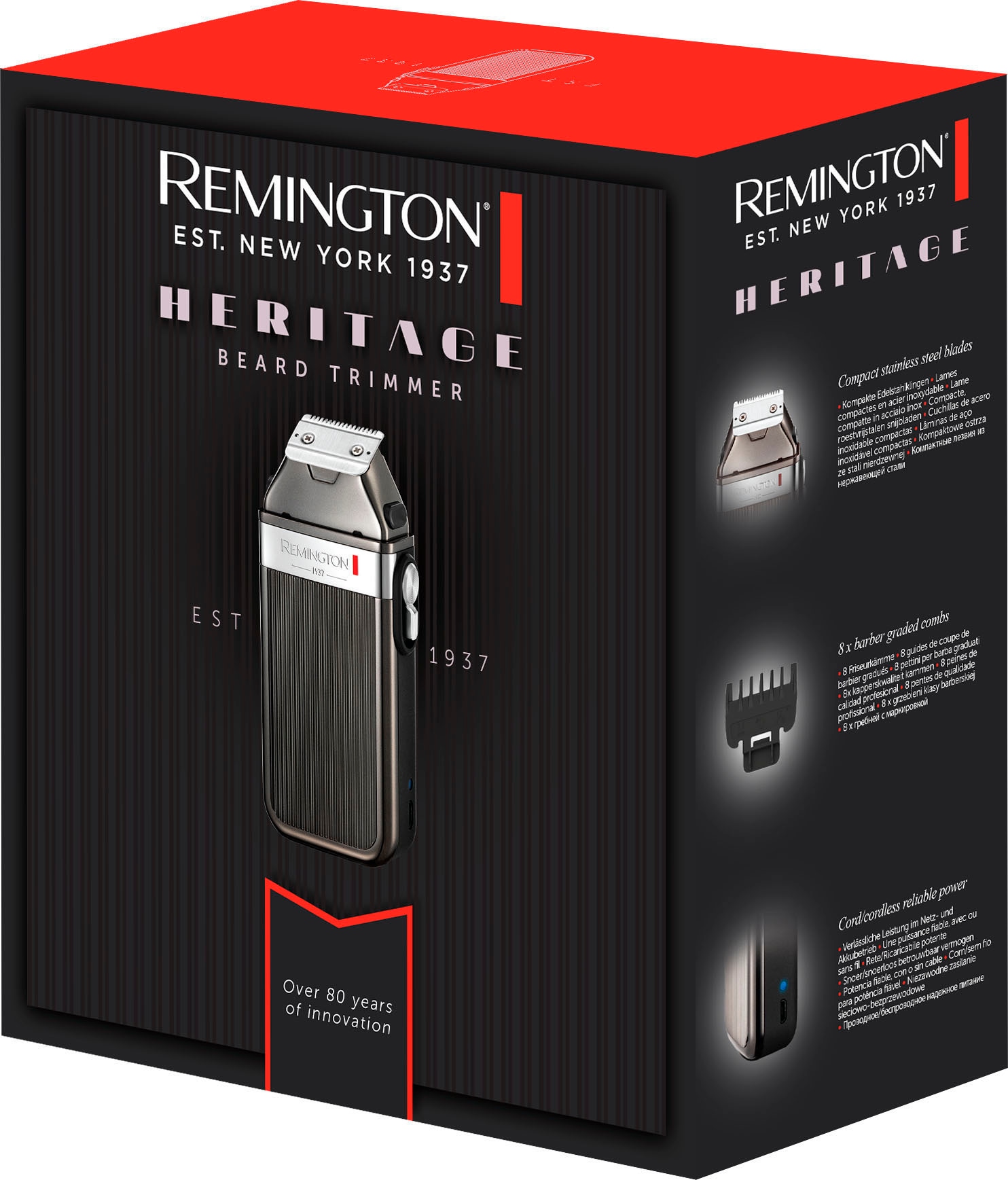 Remington Bartschneider »MB9100«, 8 Aufsätze, Heritage im Premium Retro Design