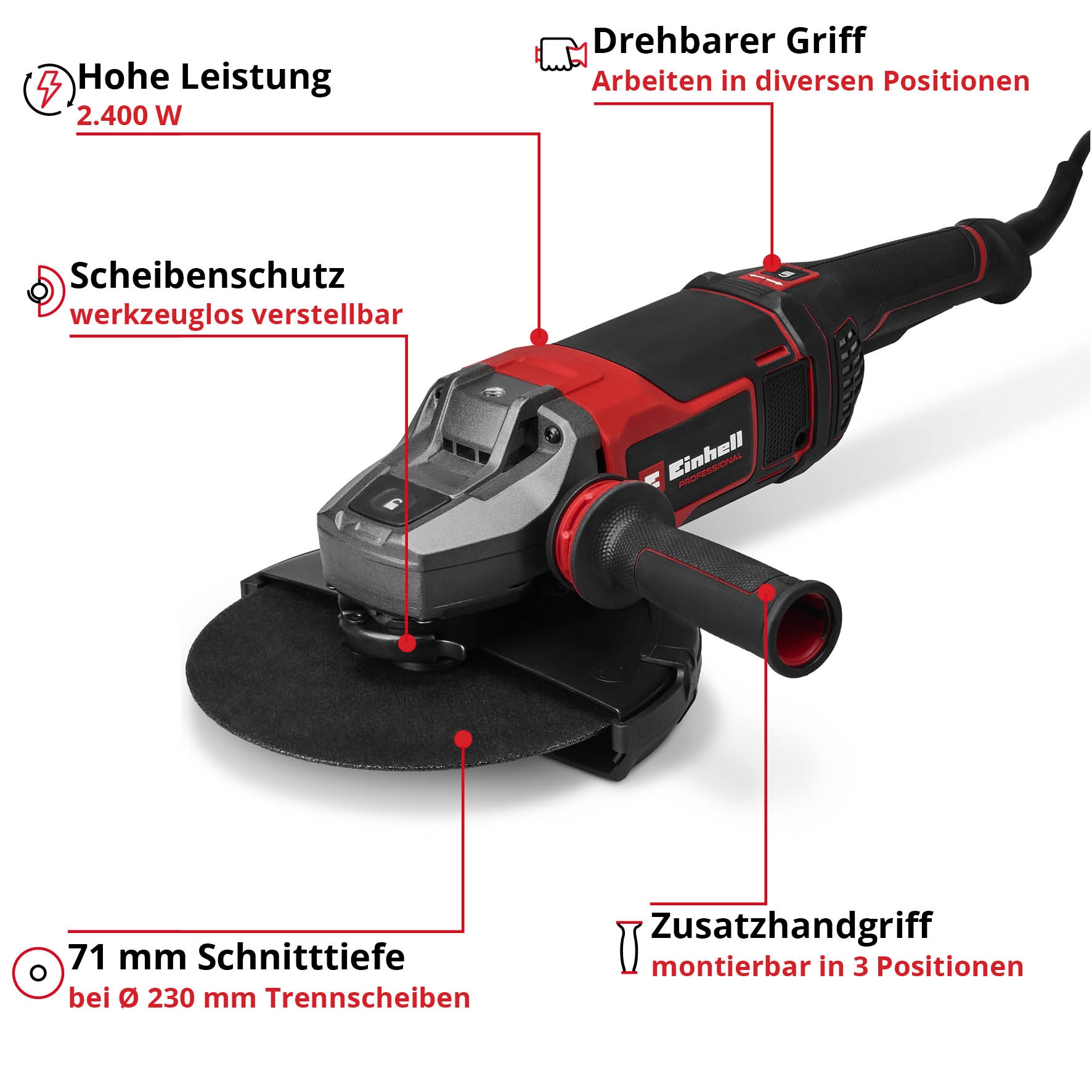 Einhell Winkelschleifer »Professional TP-AG 230/2400«