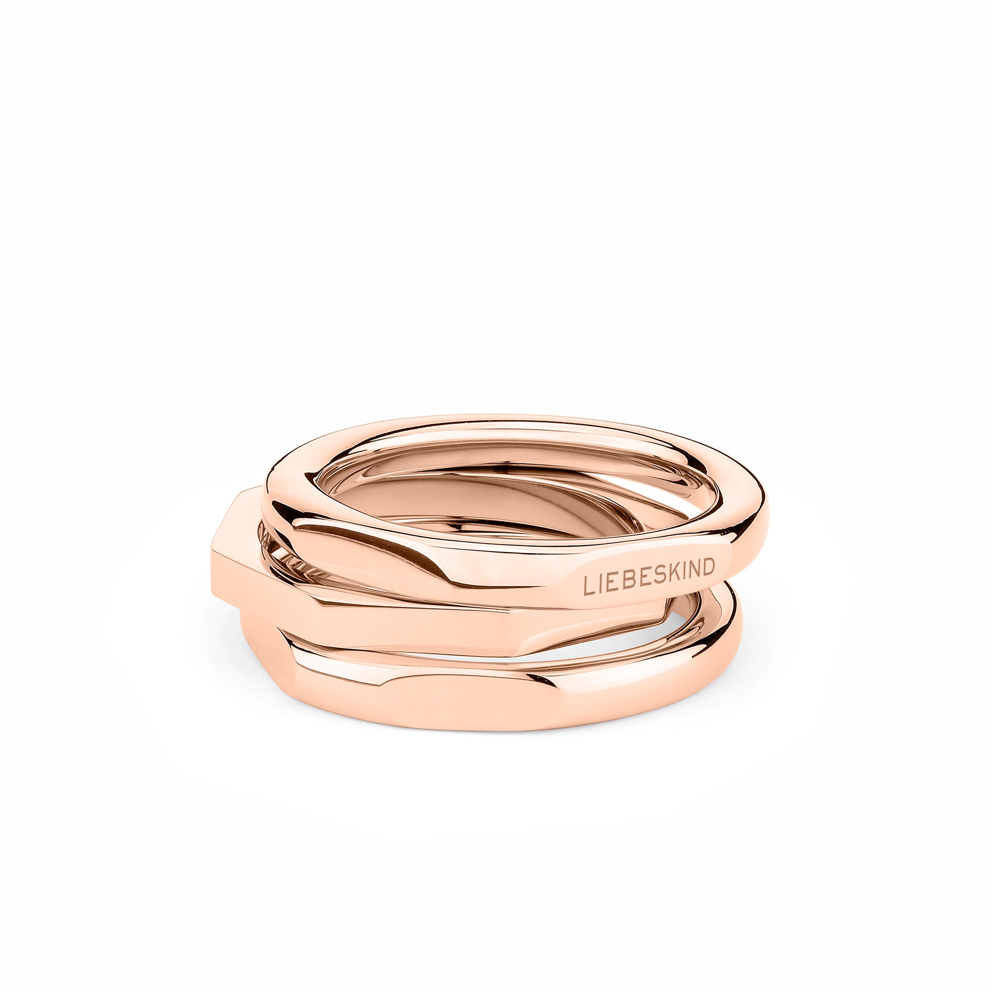 Liebeskind Berlin Ring-Set »Schmuck Geschenk Edelstahl Ring Urban Chic«, (Set, 3 tlg.)