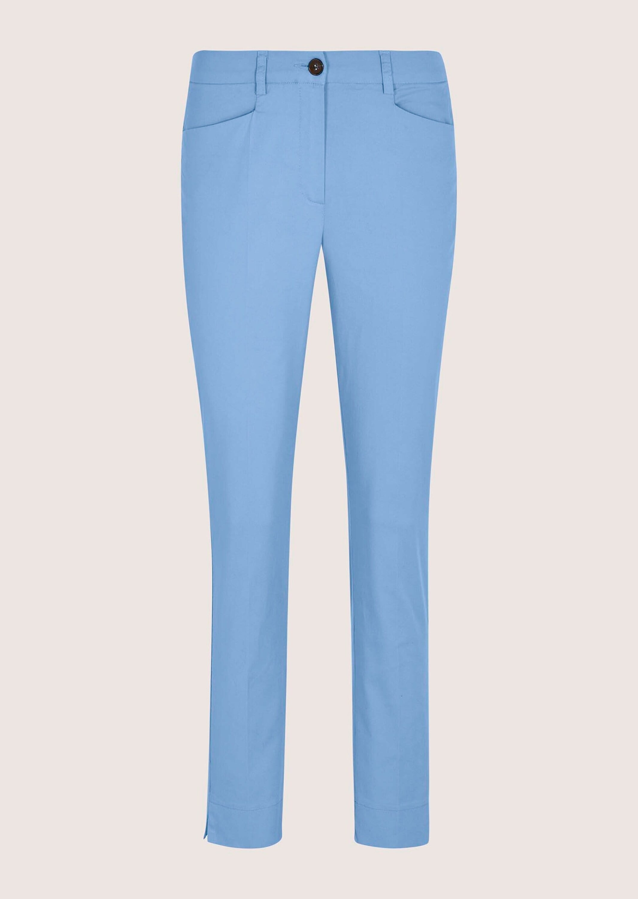 MADELEINE Chinohose "Chinohose Jerseyhose mit Formbund" leicht gepeachte Oberfläche
