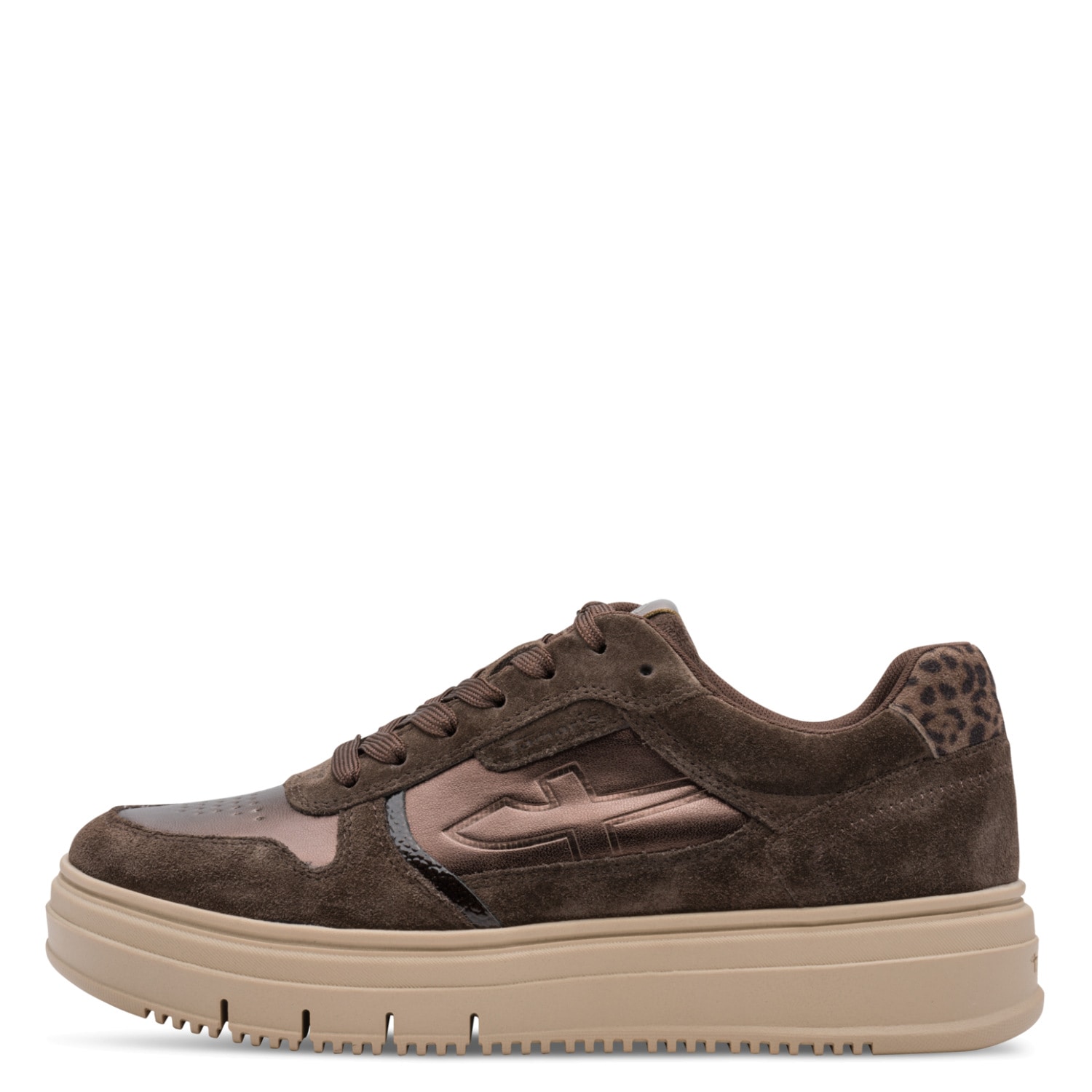 Tamaris Plateausneaker  Halbschuh, Schnürer, Freizeitschuh mit Kontrastbesätzen
