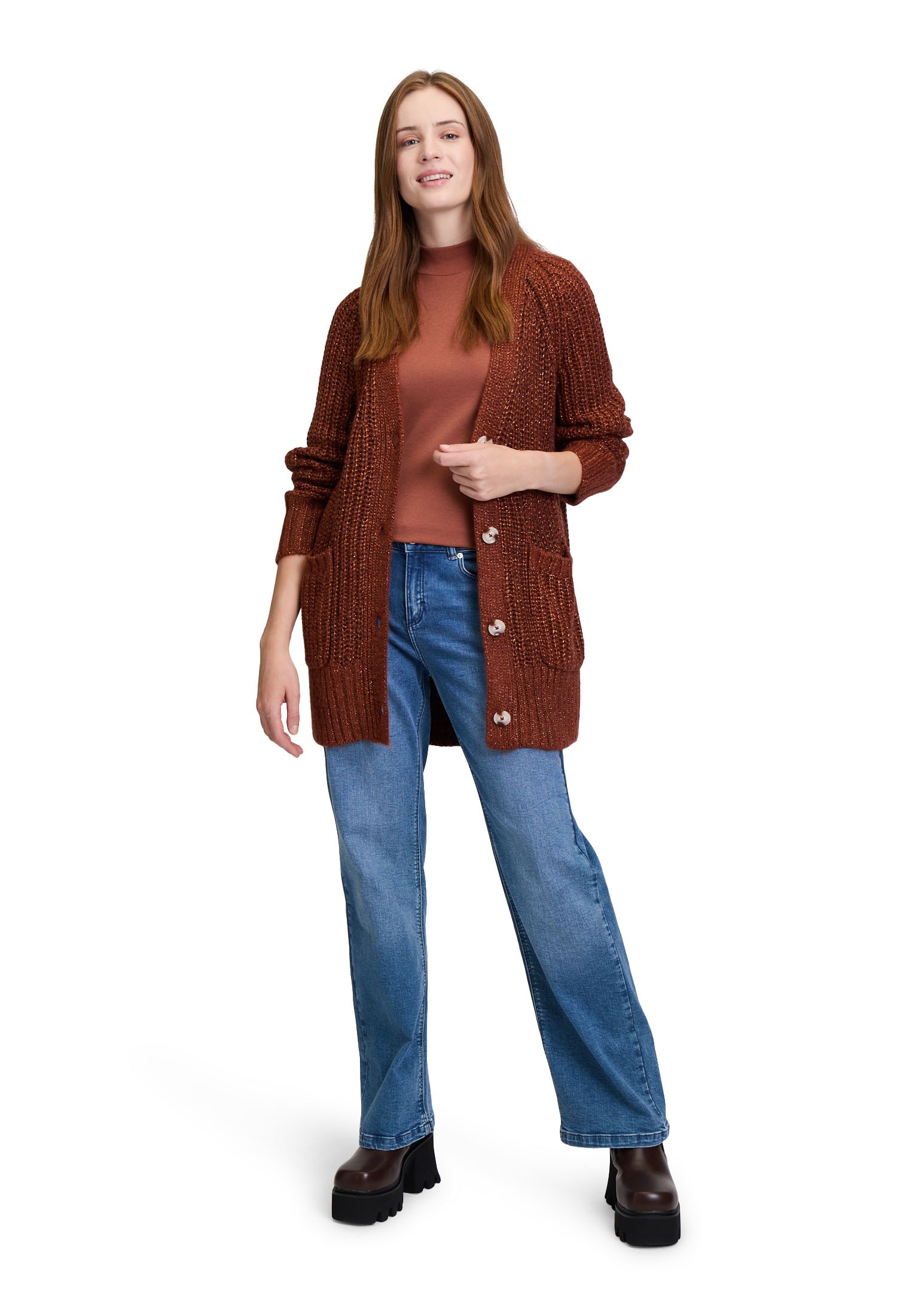 Cartoon Strickjacke »Cartoon Strick-Cardigan mit V-Ausschnitt«, Struktur