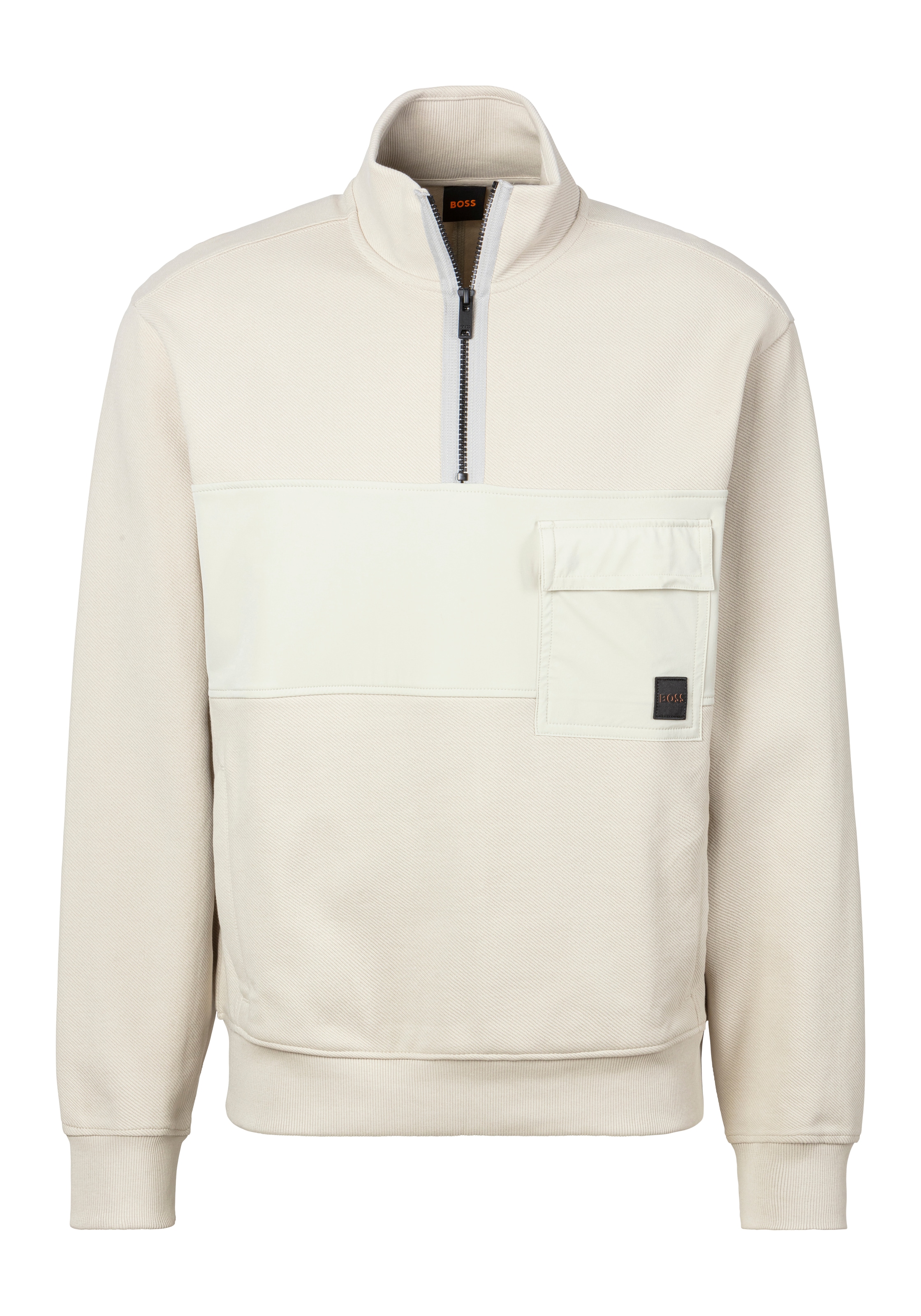 BOSS ORANGE Sweatshirt "Sweatshirt Ze Nylonhem", mit Reißverschluss günstig online kaufen