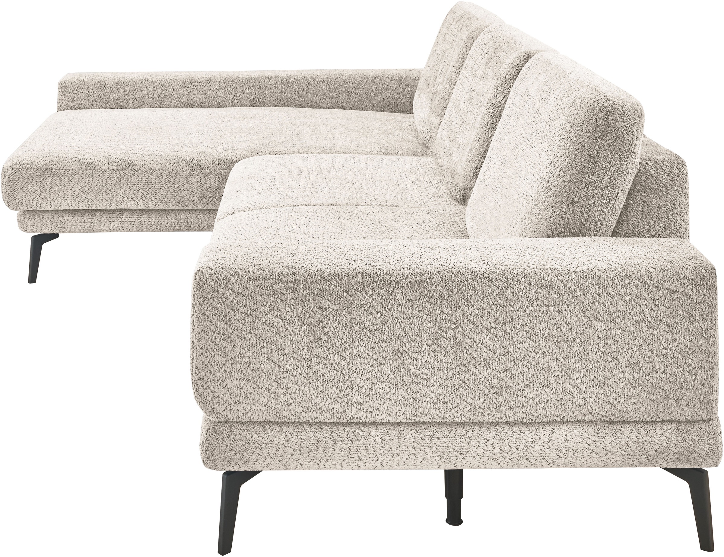 set one by Musterring Ecksofa »SO 3600 optimaler Sitzkomfort in Federkern o. Kaltschaum, 2 Sitzhöhen«, Sitzhöhe 44 cm, Kaltschaum, B 293 x T 180 cm, Kama sand