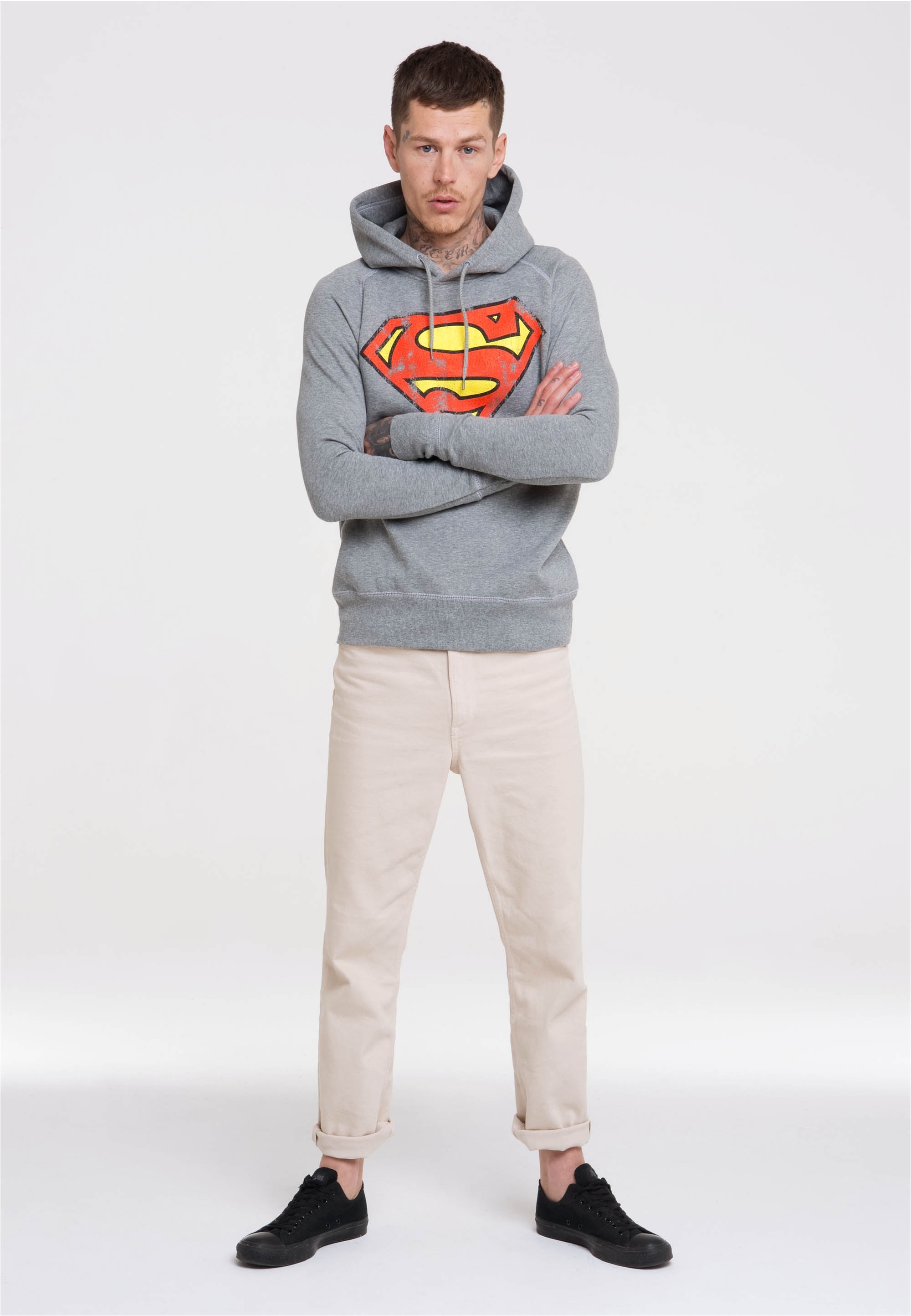 LOGOSHIRT Kapuzensweatshirt »DC – Superman Logo«, mit Superhelden-Print