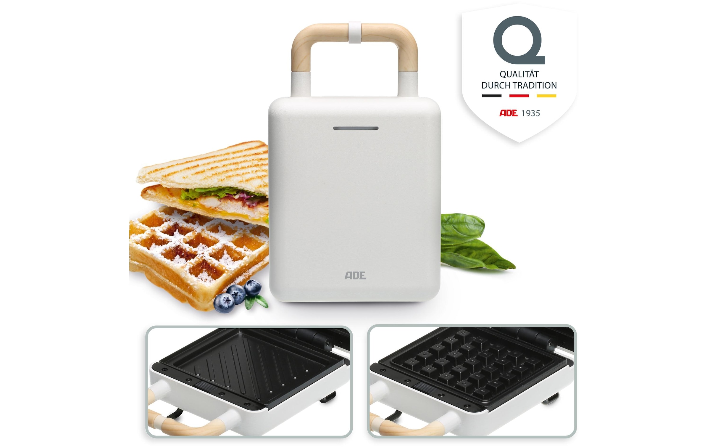 ADE Waffeleisen »Weiss« 600 W