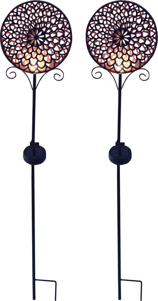 LUXFORM Gartenleuchte "Solar-Erdspieß-Gartenlampe - Mandala - 2 Stück" LED- günstig online kaufen