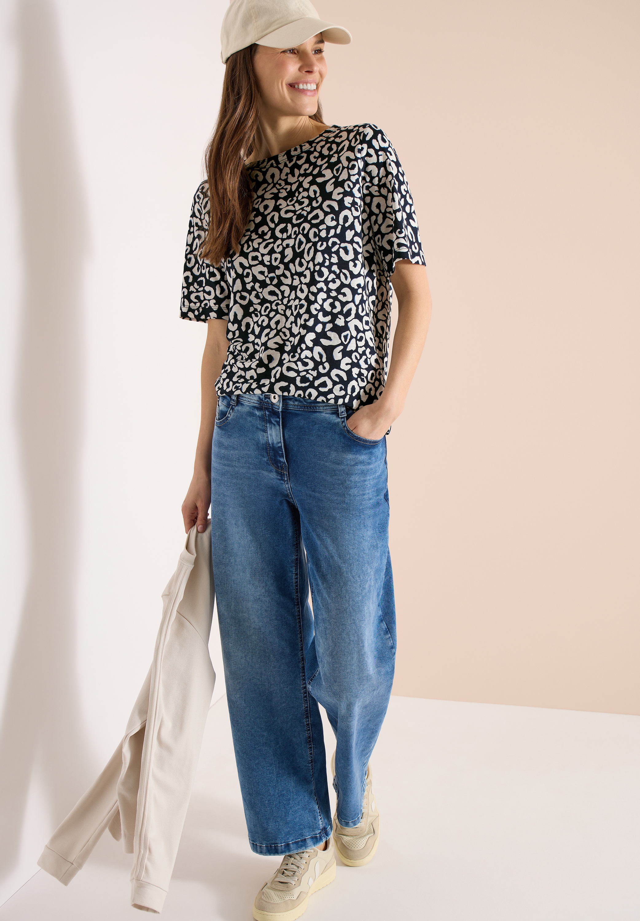 Cecil T-Shirt mit Leo-Print