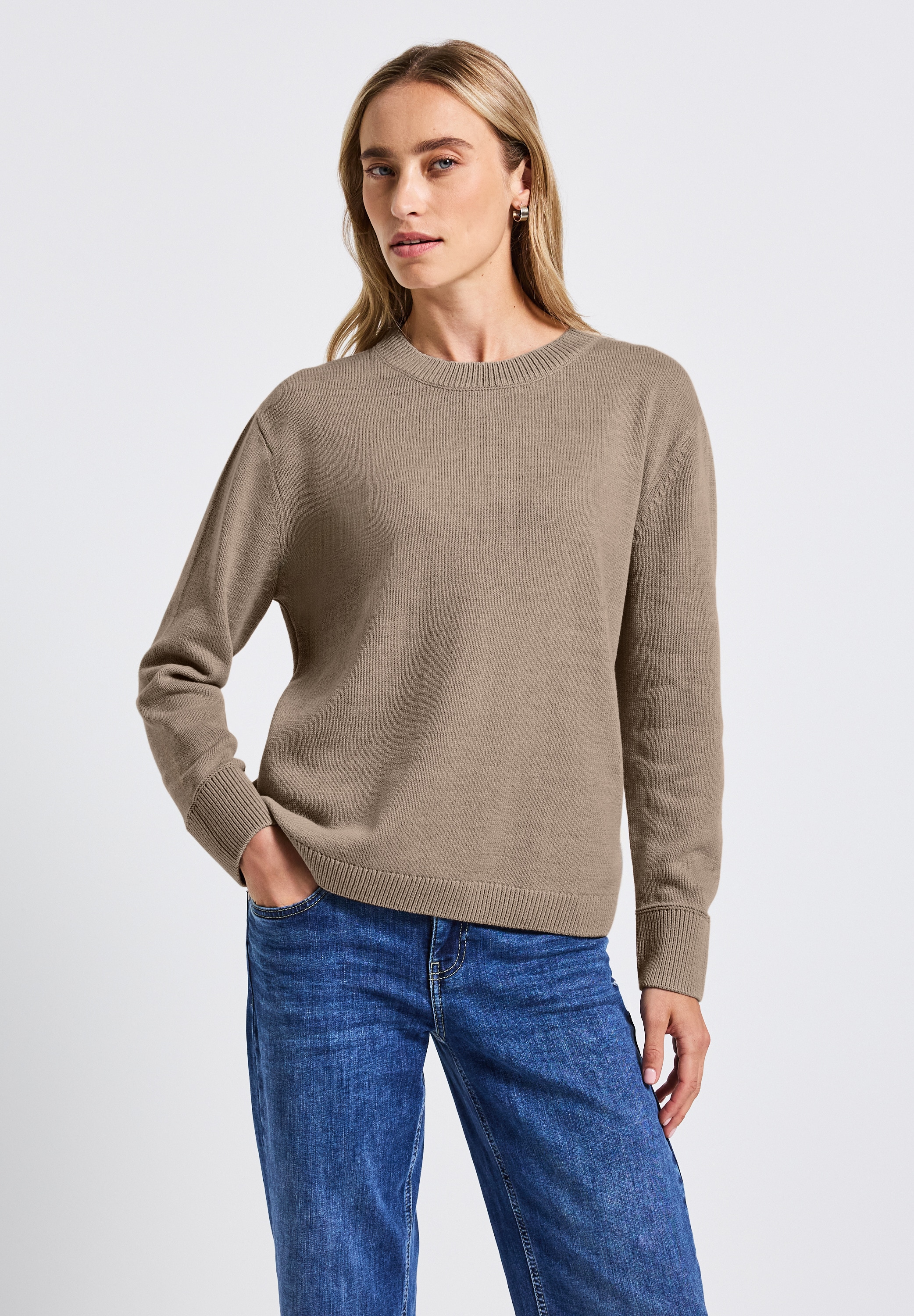 STREET ONE Strickpullover, mit Rundhalsausschnitt günstig online kaufen