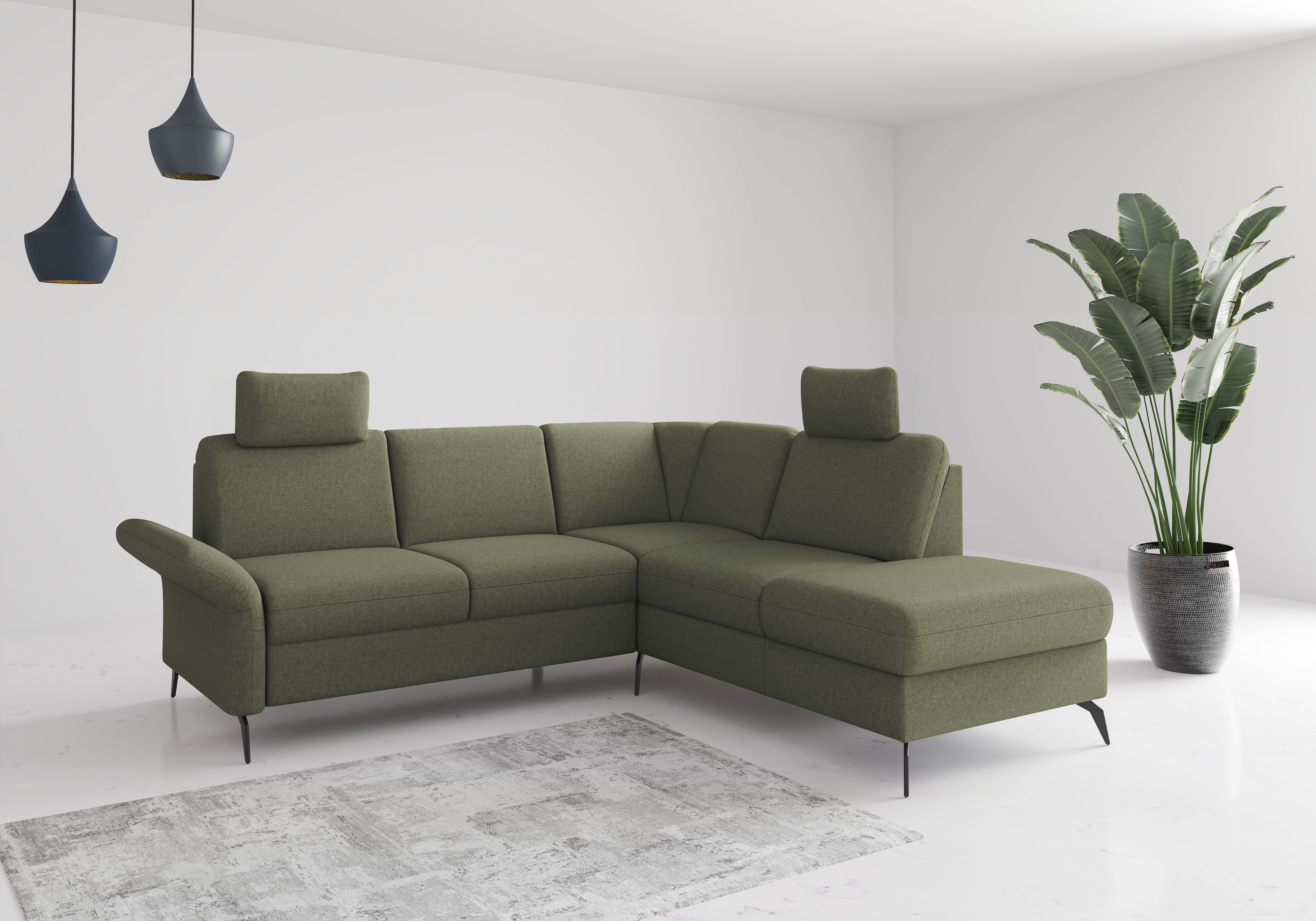 OTTO home Ecksofa "Rochelle" wahlweise mit Schlaffunktion, Bettkasten und Armteilverstellung