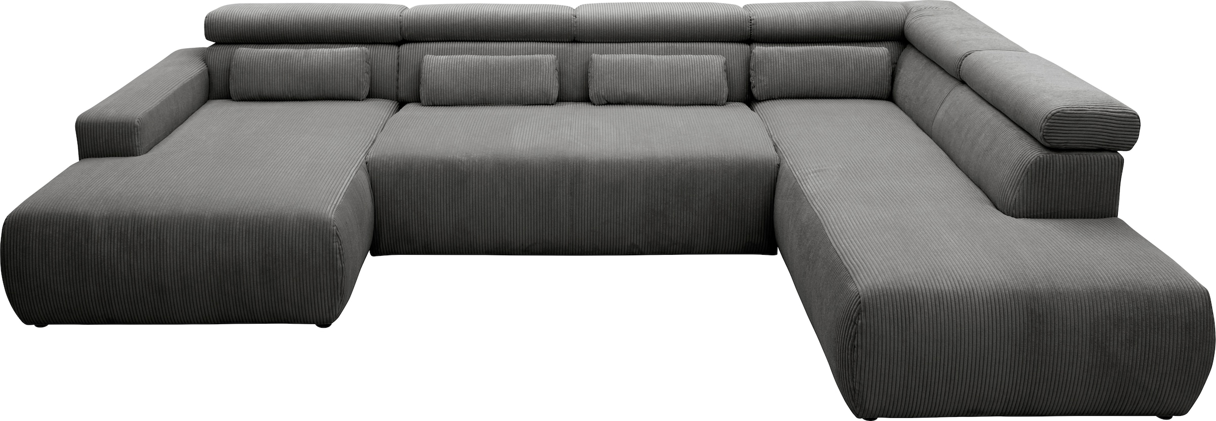 DOMO collection Wohnlandschaft Brandon viele Bezugsarten, incl. Nierenkissen, mit Kopfteilverstellung, wahlweise Sitztiefenverstellung