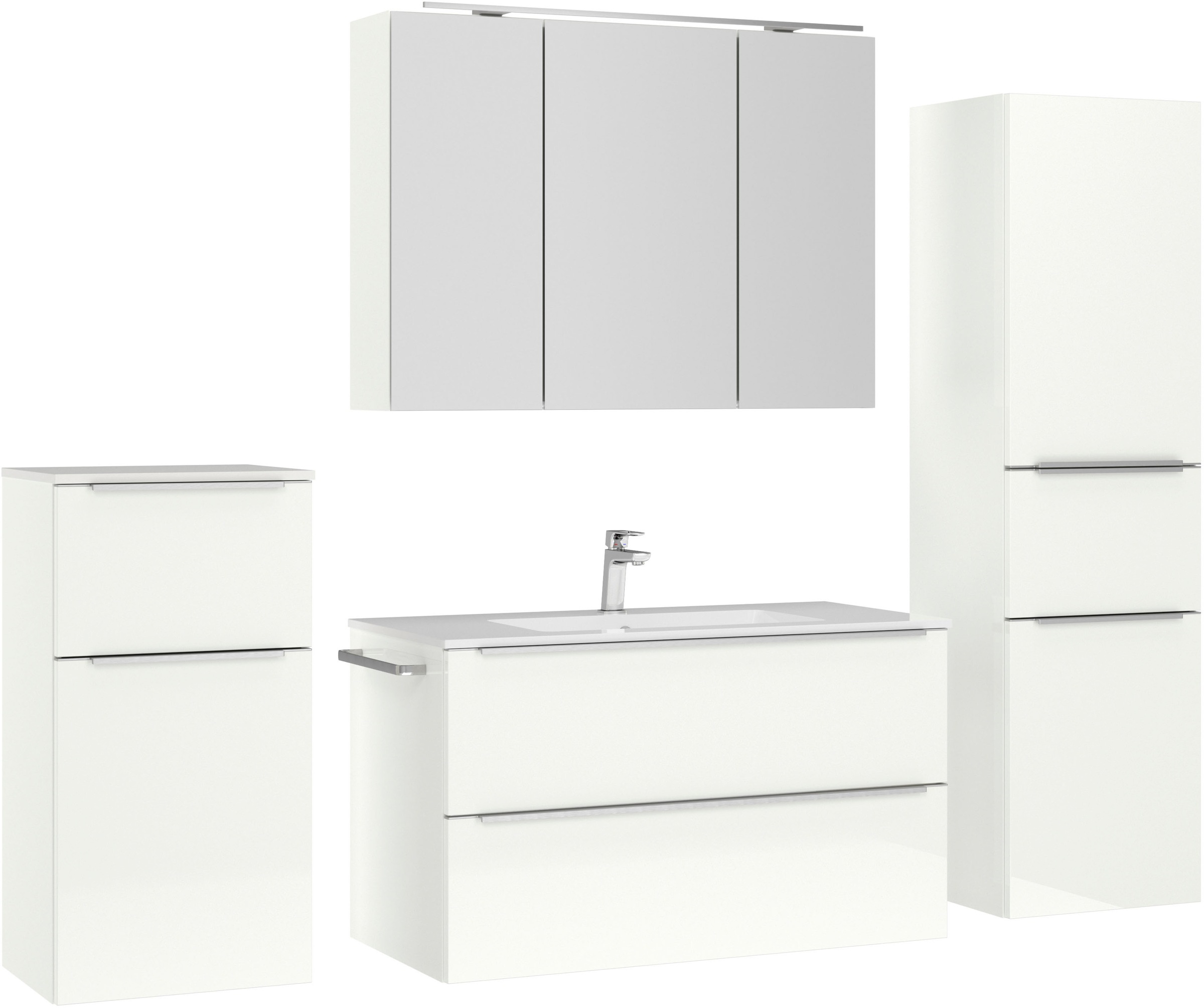 nobilia Badmöbel-Set "Levere" vormontiert, mit Soft-Close, 4 Stk. tlg. günstig online kaufen