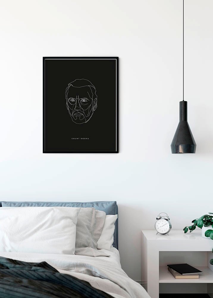 Komar Bild »Star Wars Lines Dark Side Dooku«, Star Wars, (1 St.), Wandbild zur Dekoration im Kinderzimmer - ohne Rahmen