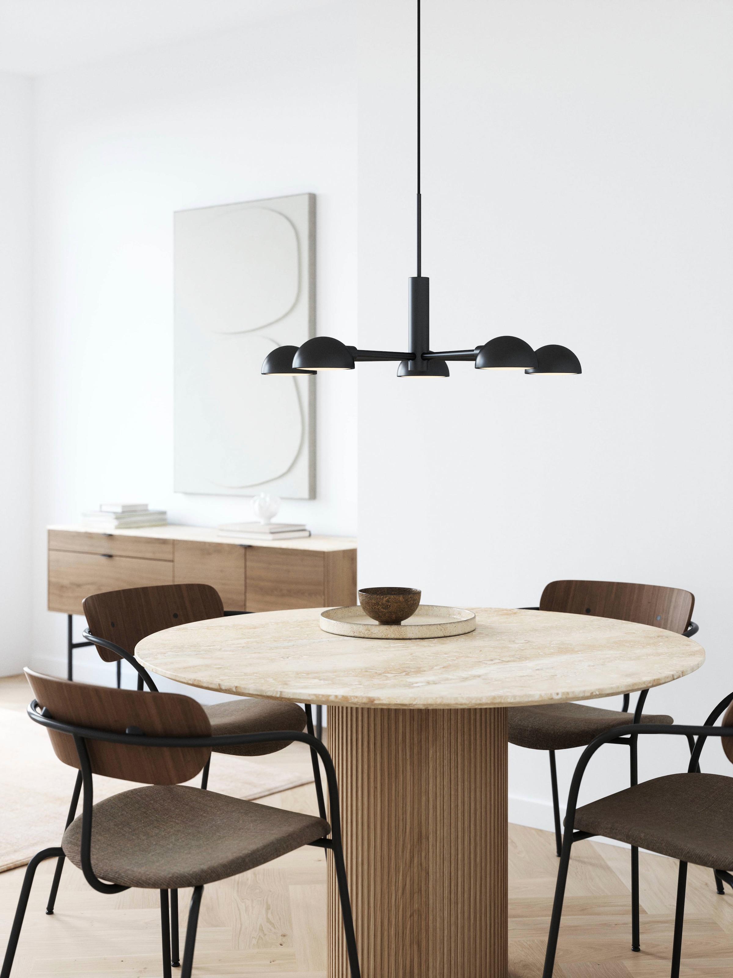 design for the people Pendelleuchte »Nomi«, Leuchtmittel E14 | ohne Leuchtmittel, Minimalistisches Design, Perfekt über einem runden Tisch