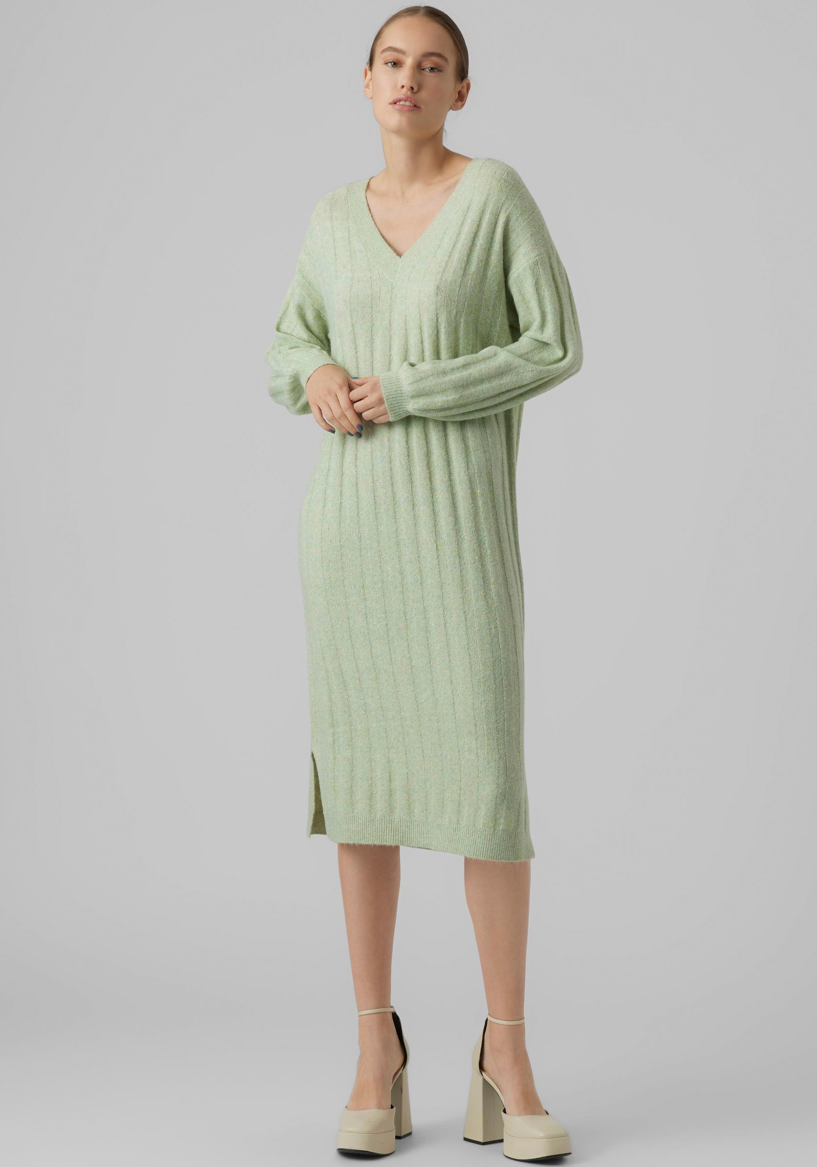 Vero Moda Strickkleid »VMDOFFY LS V-NECK RIB DRESS GA BOO« kaufen