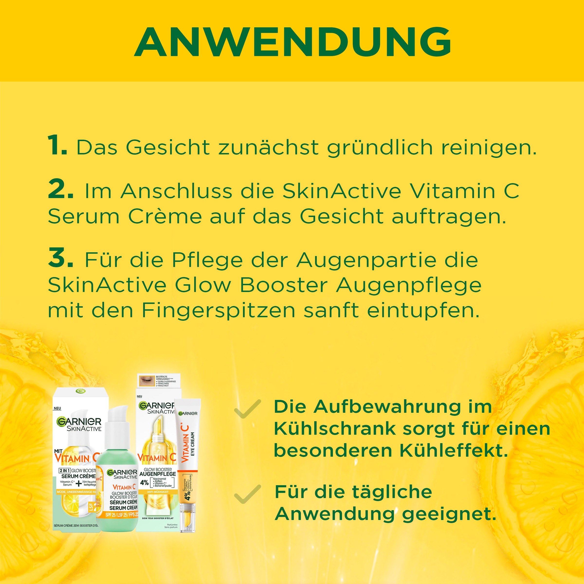 GARNIER Gesichtspflege-Set »Vitamin C Glow Booster Set«, (Set, 2 tlg.), mit hoher Wirksamkeit