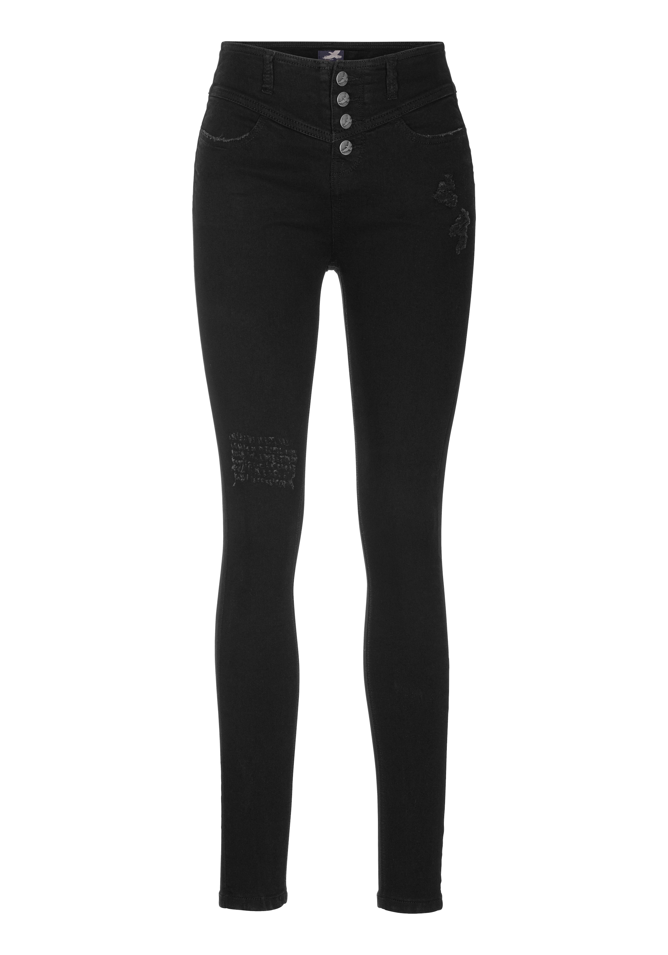Arizona Skinny-fit-Jeans »Ultra Stretch«, hohe Leibhöhe, knöchellang, elastisches Denim-Material
