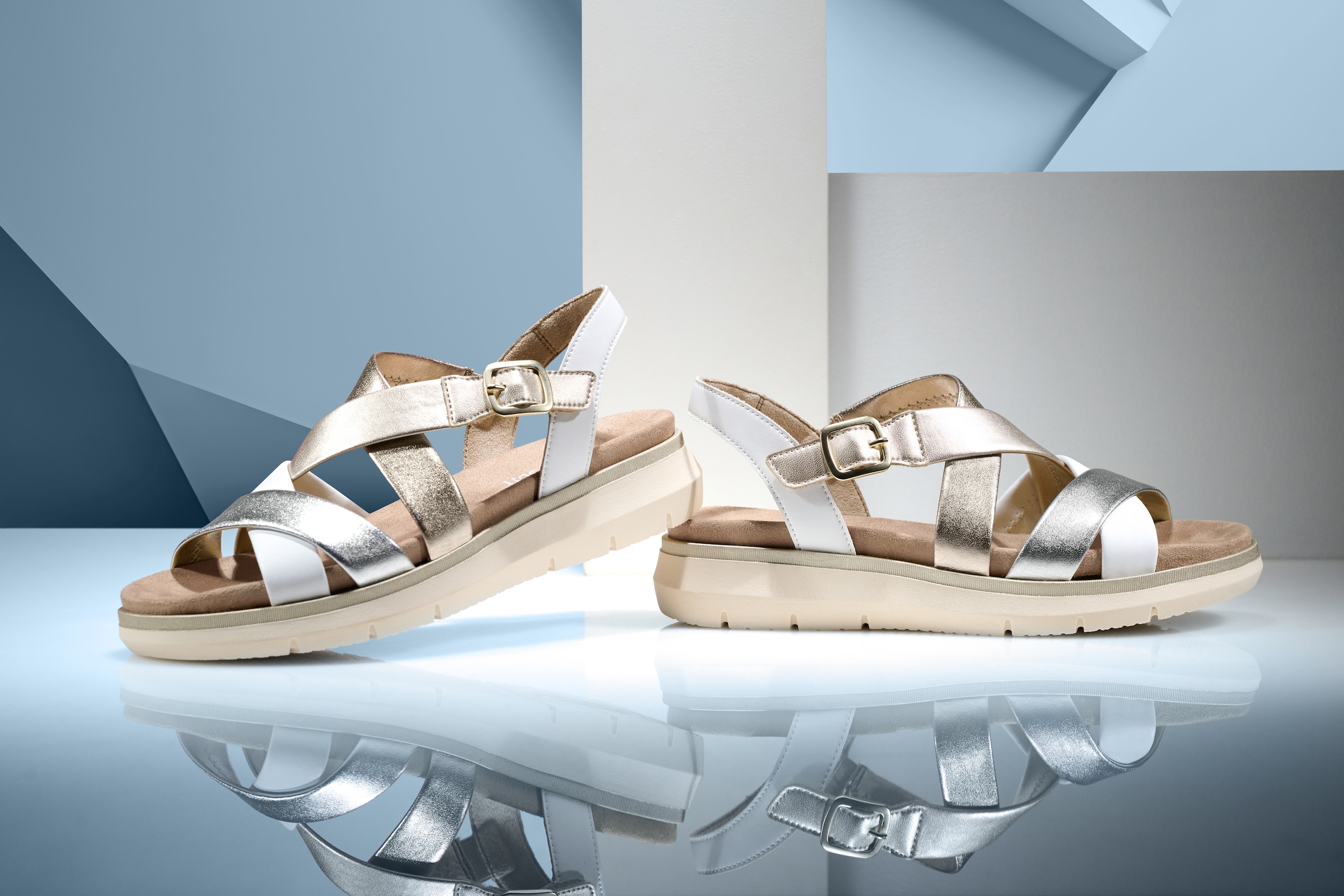 Remonte Riemchensandale »Elisabeth Hurley-Collection«, Keilabsatz, Sommerschuh, Sandalette mit Kreuzbandage