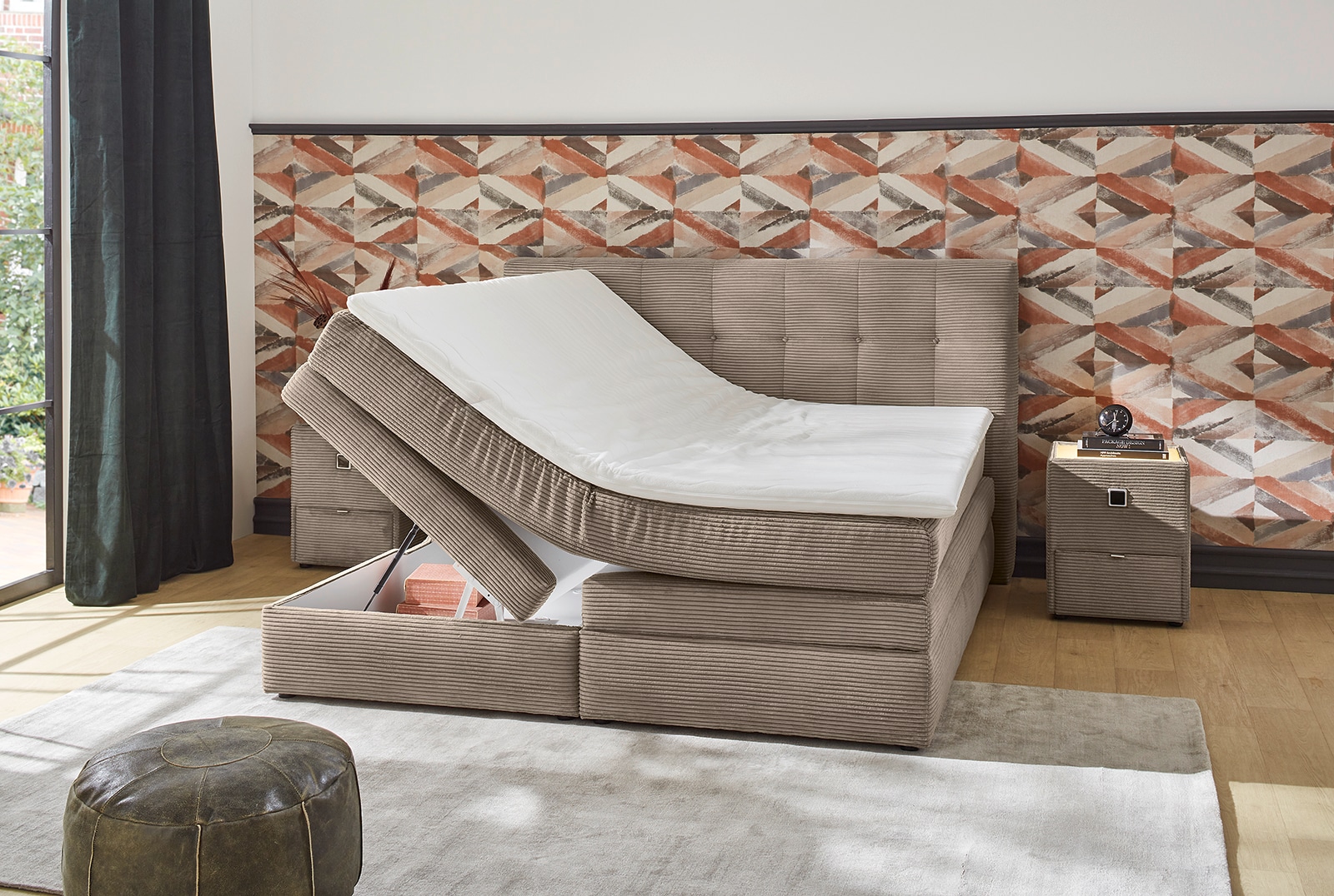 Jockenhöfer Gruppe Boxspringbett »Amy«, mit Bettkasten und Kaltschaum-Topper, erhältlich in 140 & 180cm Breite