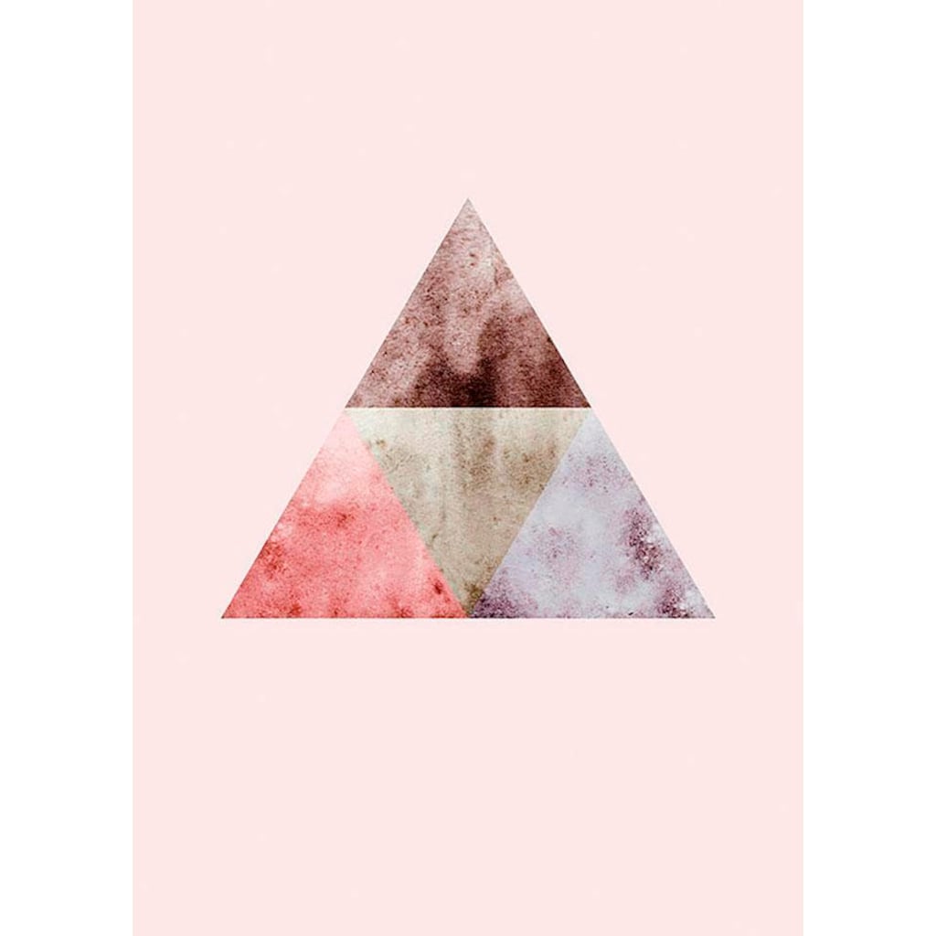 Komar Poster »Triangles Top Red«, Formen-Kunst, (1 St.)