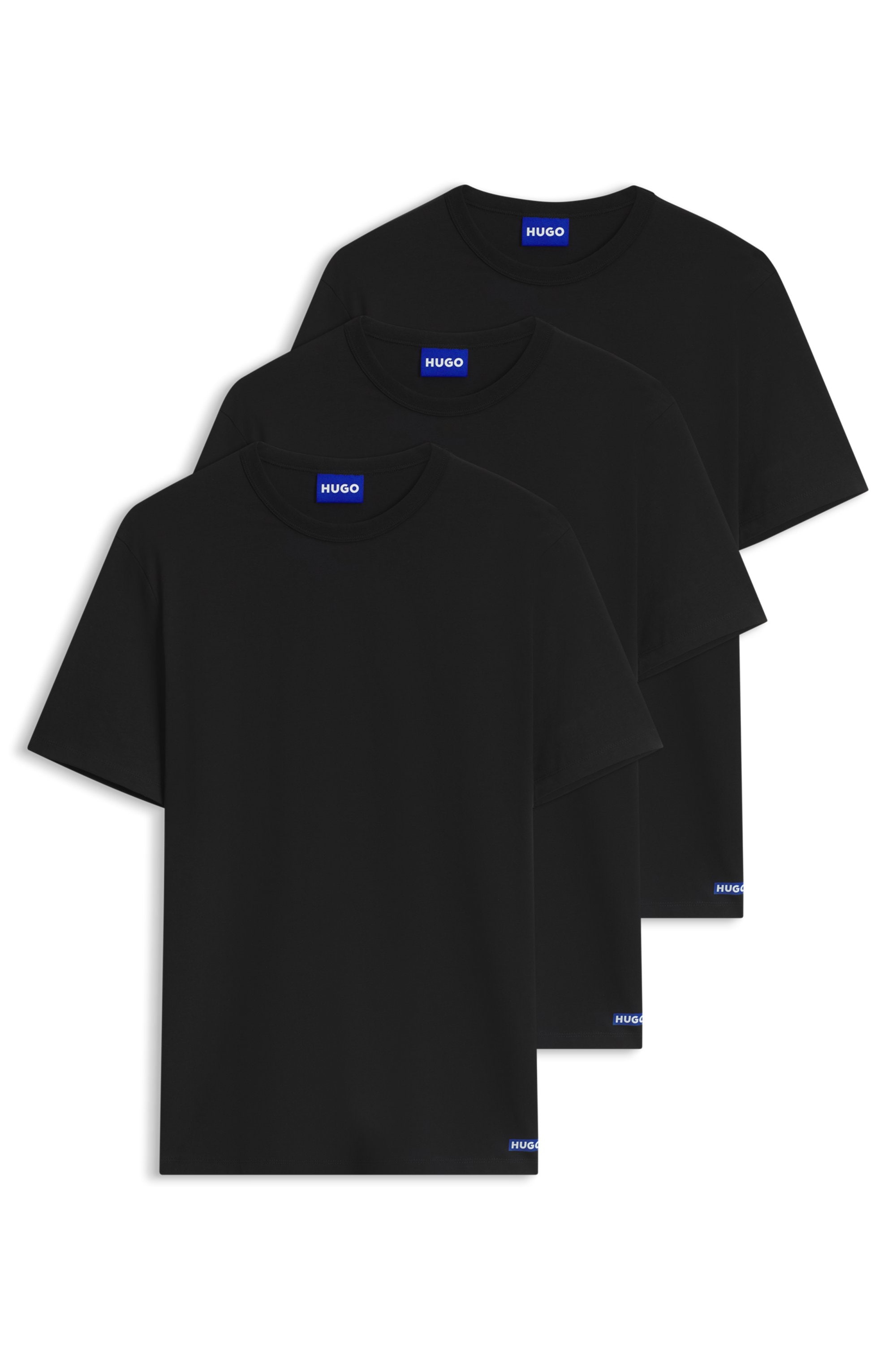 HUGO T-Shirt "BLUE3 Naolo" Packung, 3 Rundhalsausschnitt, Regular Fit, Baumwollmix