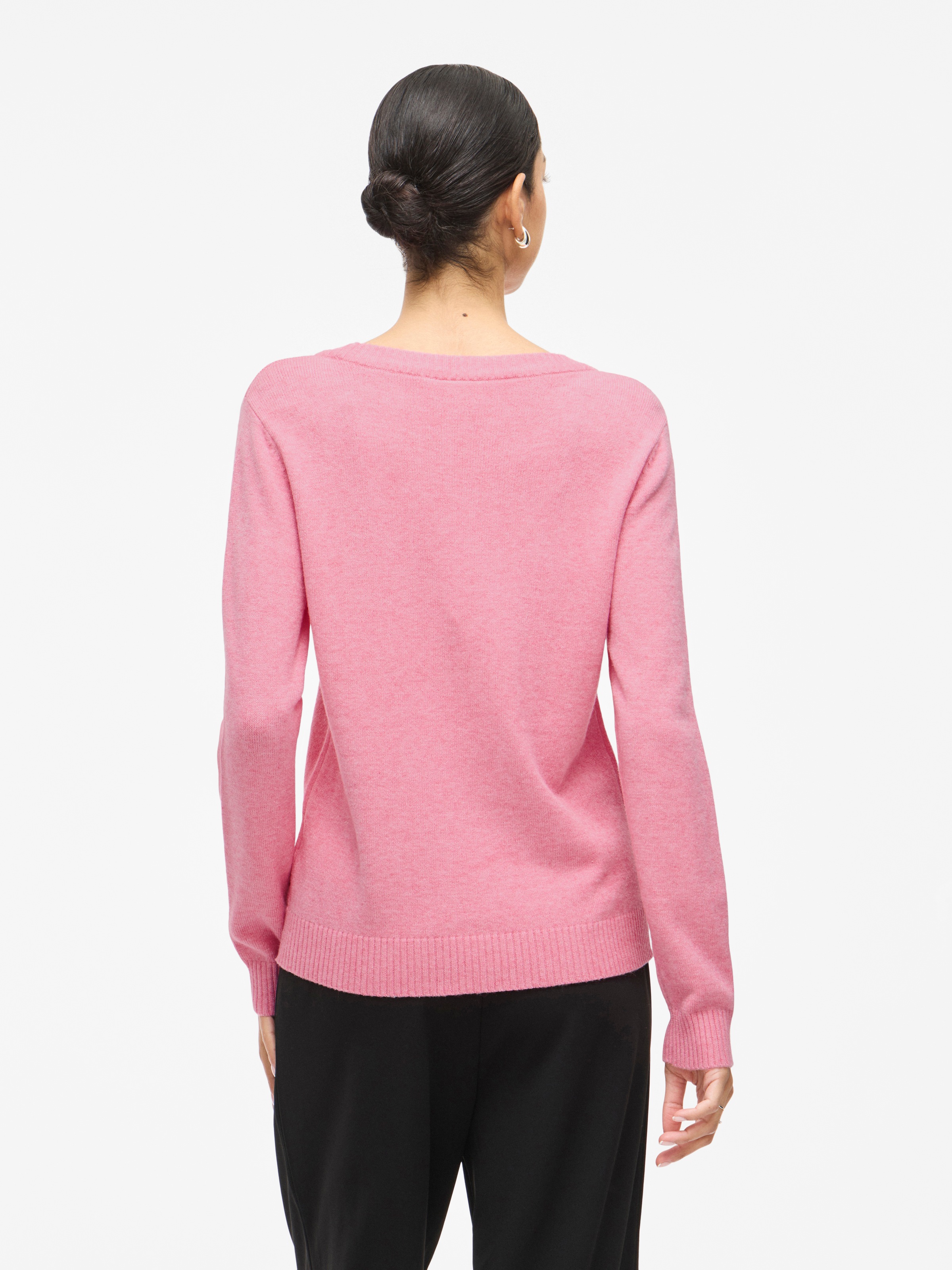 Vila Rundhalspullover "VIRIL O-NECK L/S KNIT TOP - NOOS" Viskosemischung, r günstig online kaufen