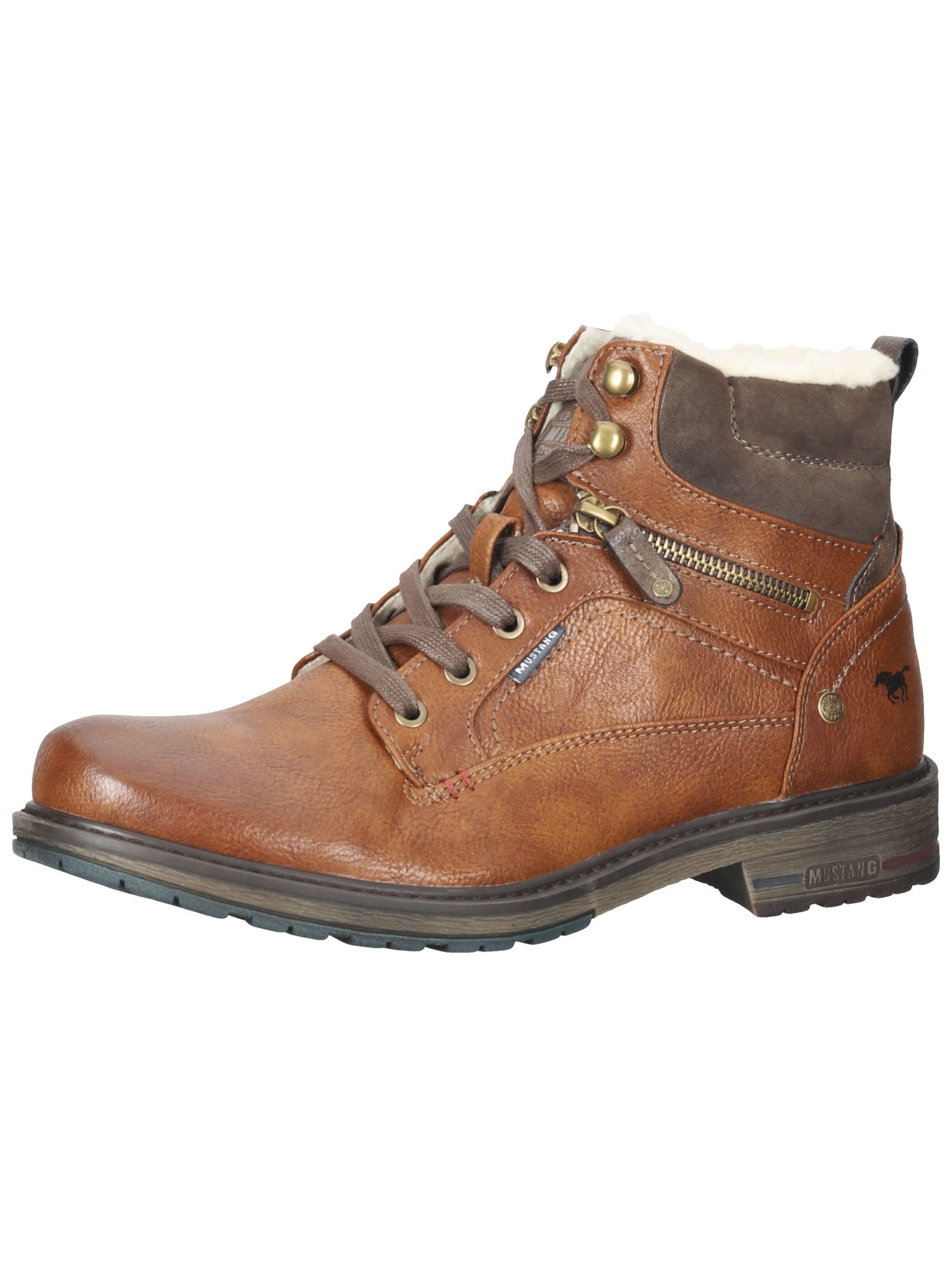 Mustang Shoes Schnürstiefelette "Mustang Shoes Stiefelette Lederimitat" günstig online kaufen