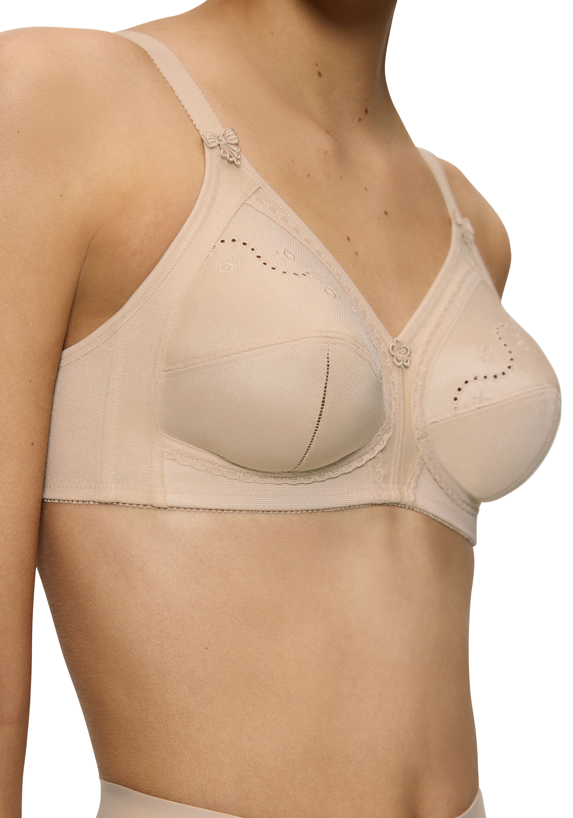 Triumph Bügelloser BH »Doreen + Cotton 01 N«, Klassiker mit Lochstickerei