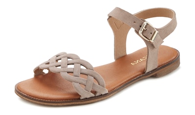 Sandale, Sandalette, Sommerschuh aus Leder mit Cut-Outs und weicher Innensohle