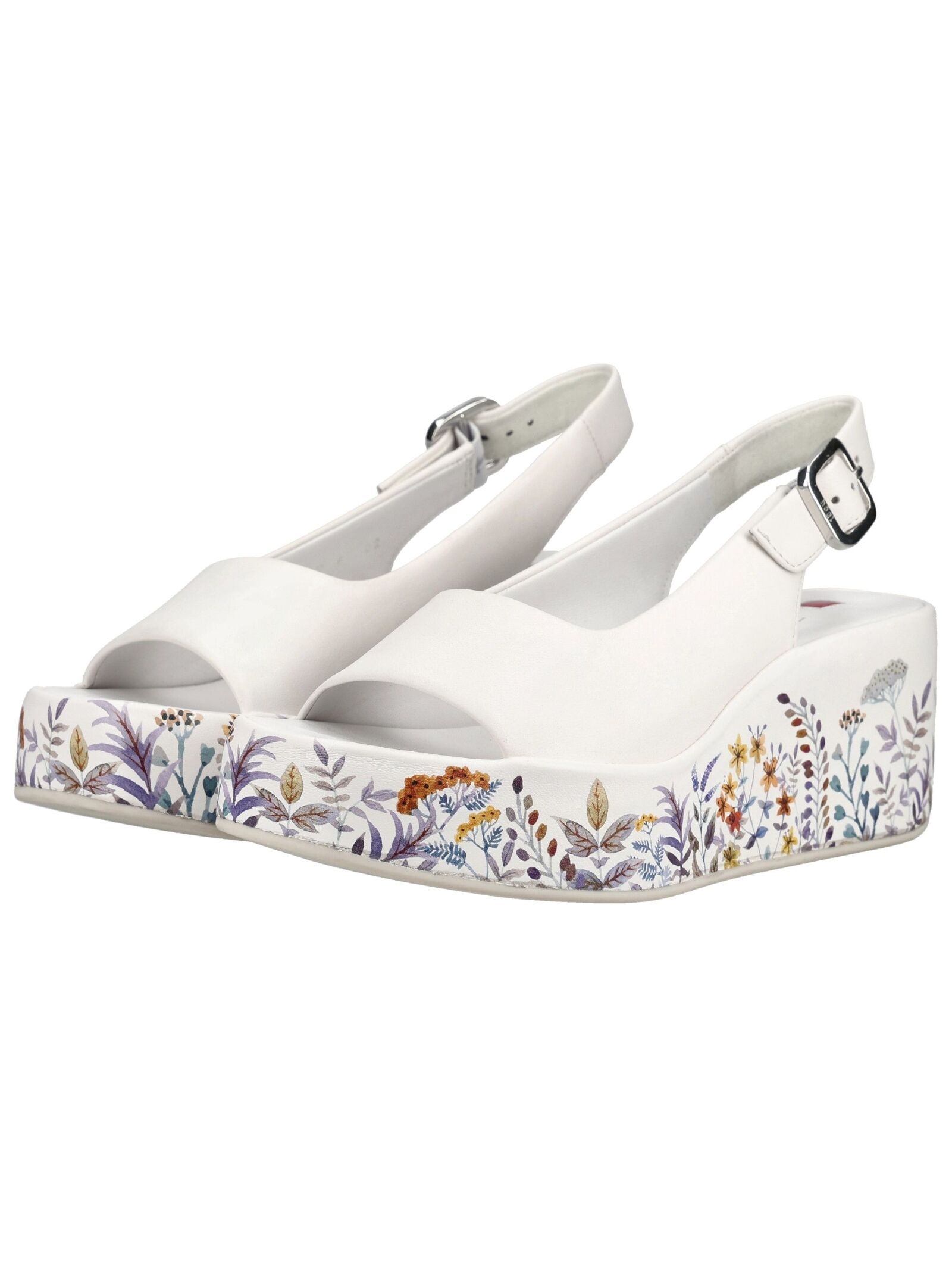 Keilsandalette HÖGL "Högl Sandalen Leder", Damen, Gr. 42, weiß, Leder, Schuhe 3