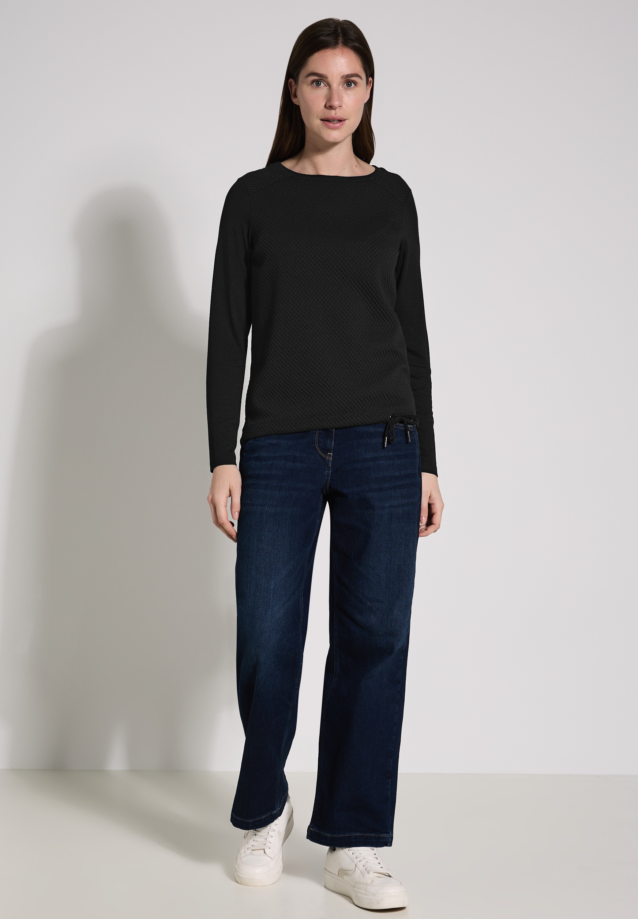 Cecil Langarmshirt, aus strecthigem Viskosematerial