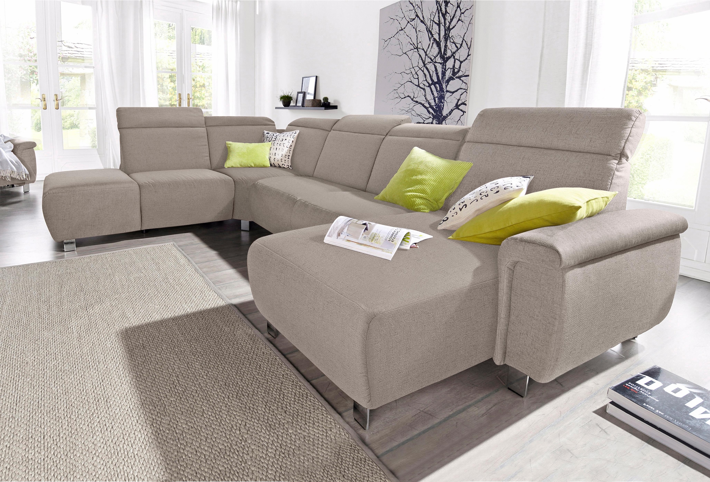 sit&more Wohnlandschaft "Township U-Form", wahlweise mit elektrischer Wallfree-Funktion