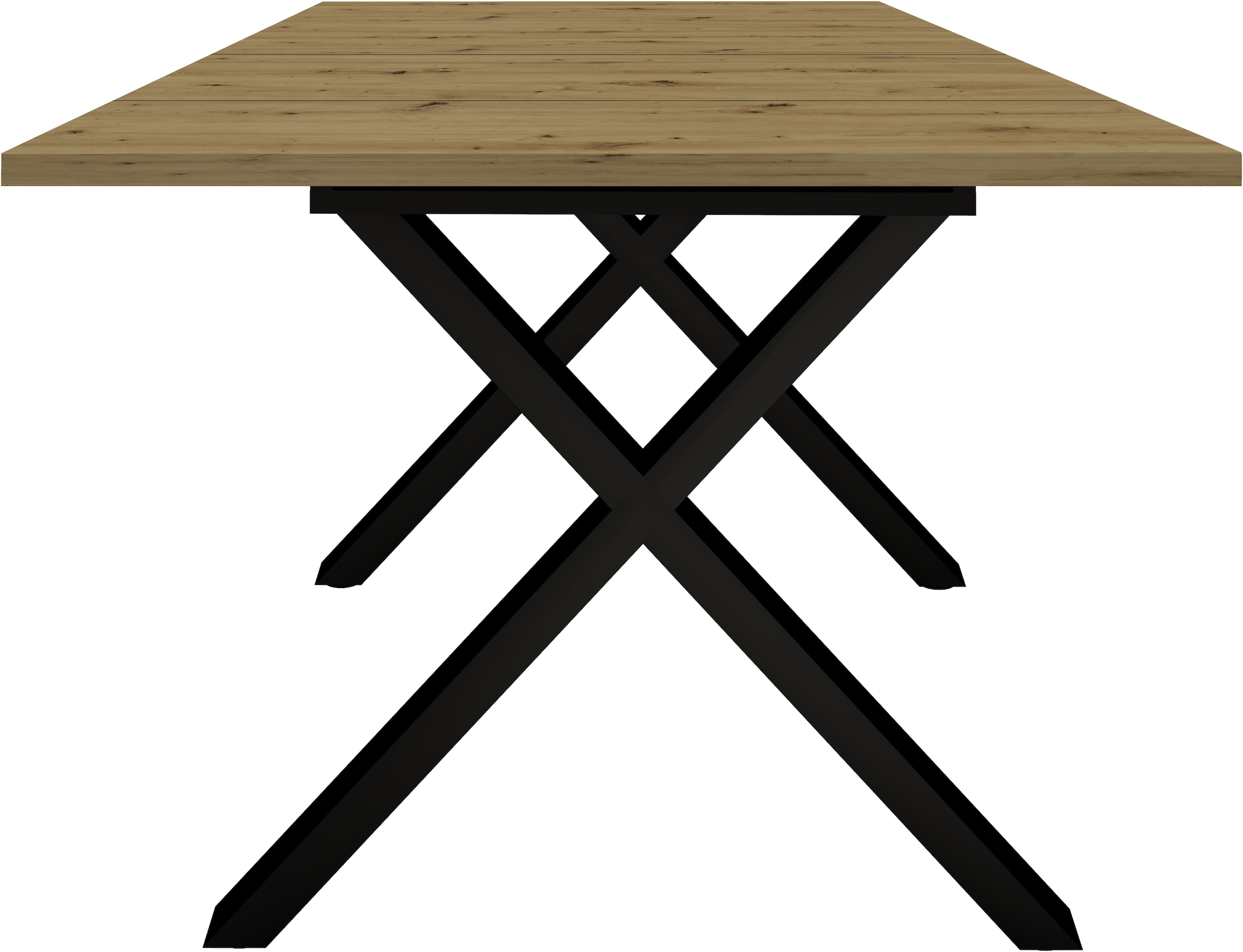 Mäusbacher Esstisch Metallgestell in X-Form, ausziehbar