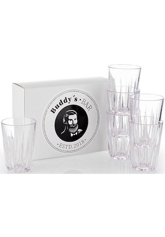 Becher »Buddy's Bar«, (Set, 6 tlg.), 6er Set, Tritan Kunststoff Trinkgläser, 150 ml,...