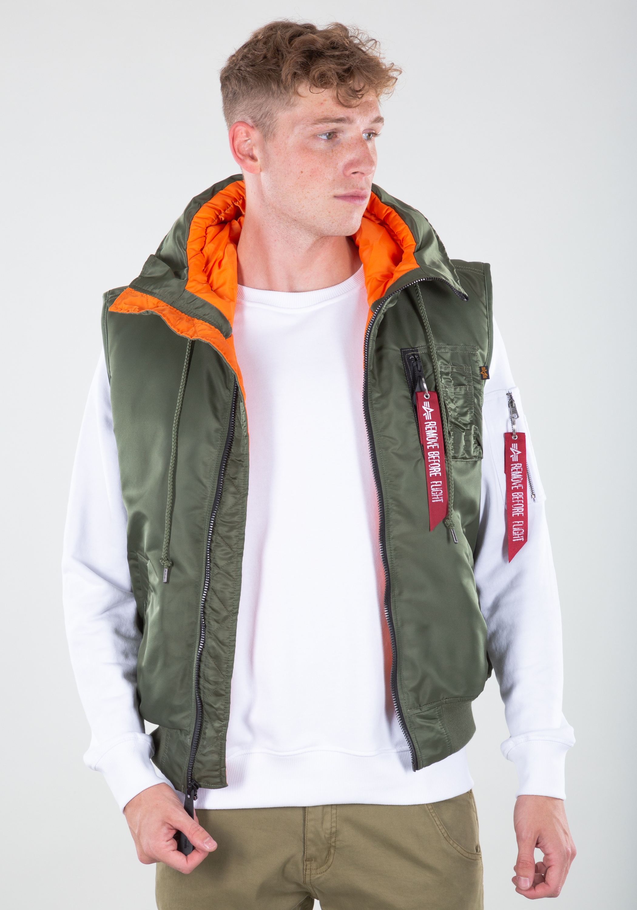 Alpha Industries Blouson »ALPHA INDUSTRIES Men - Vests Hooded MA-1 Vest«