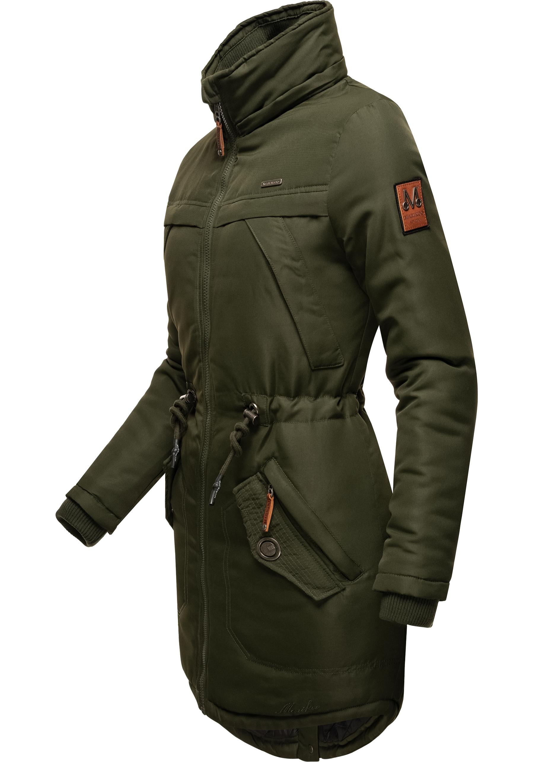 Marikoo Wintermantel »Kamii«, sportlicher Damen Winterparka mit abnehmb. Kapuze